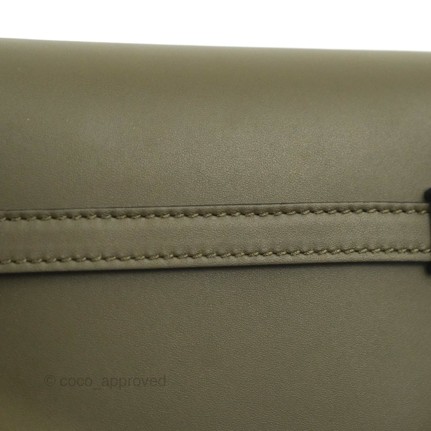 Loewe Mini Gate Bag in Soft Calfskin & Jacquard Strap Autumn Green