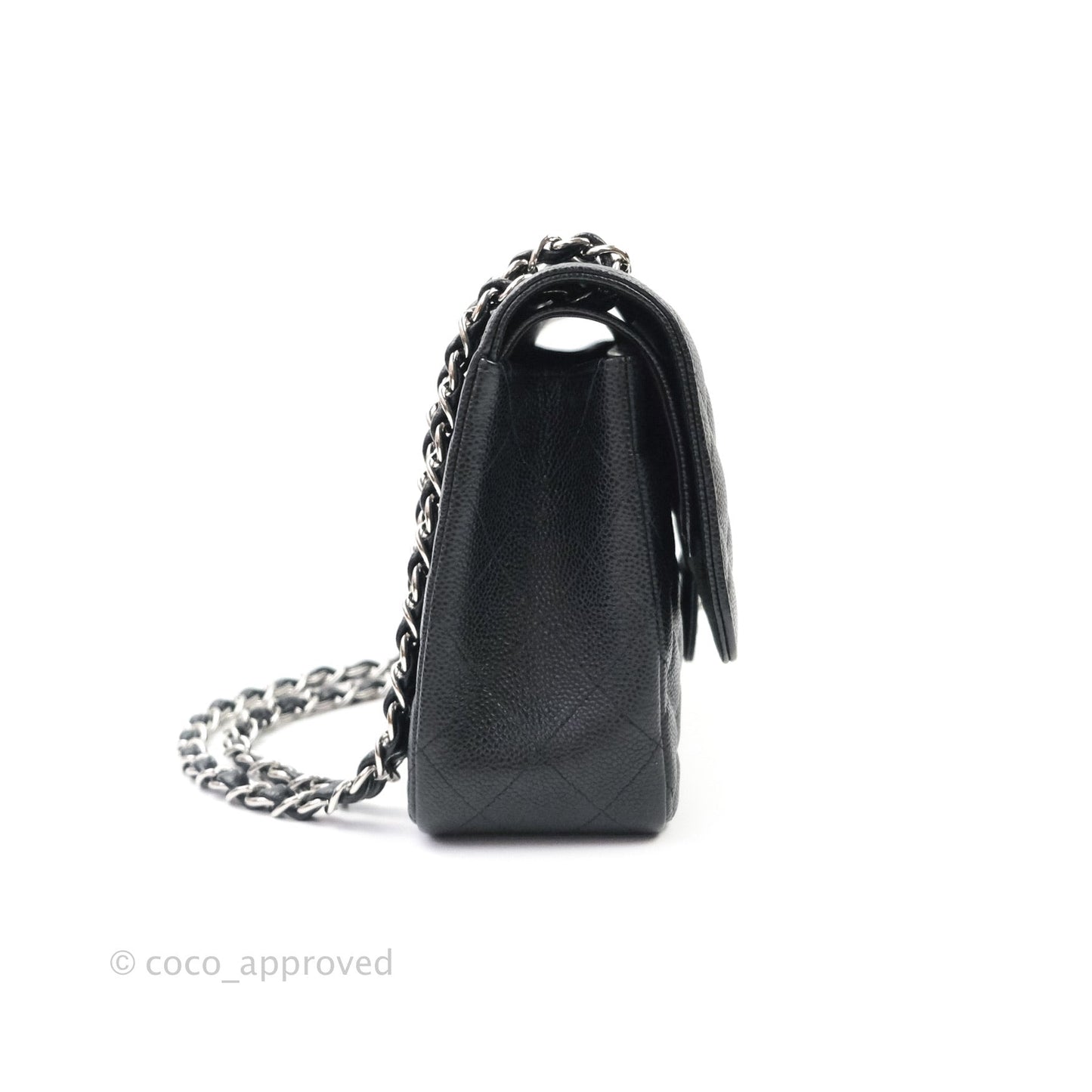 Chanel Jumbo Double Flap Black Caviar Silver Hardware⁣⁣