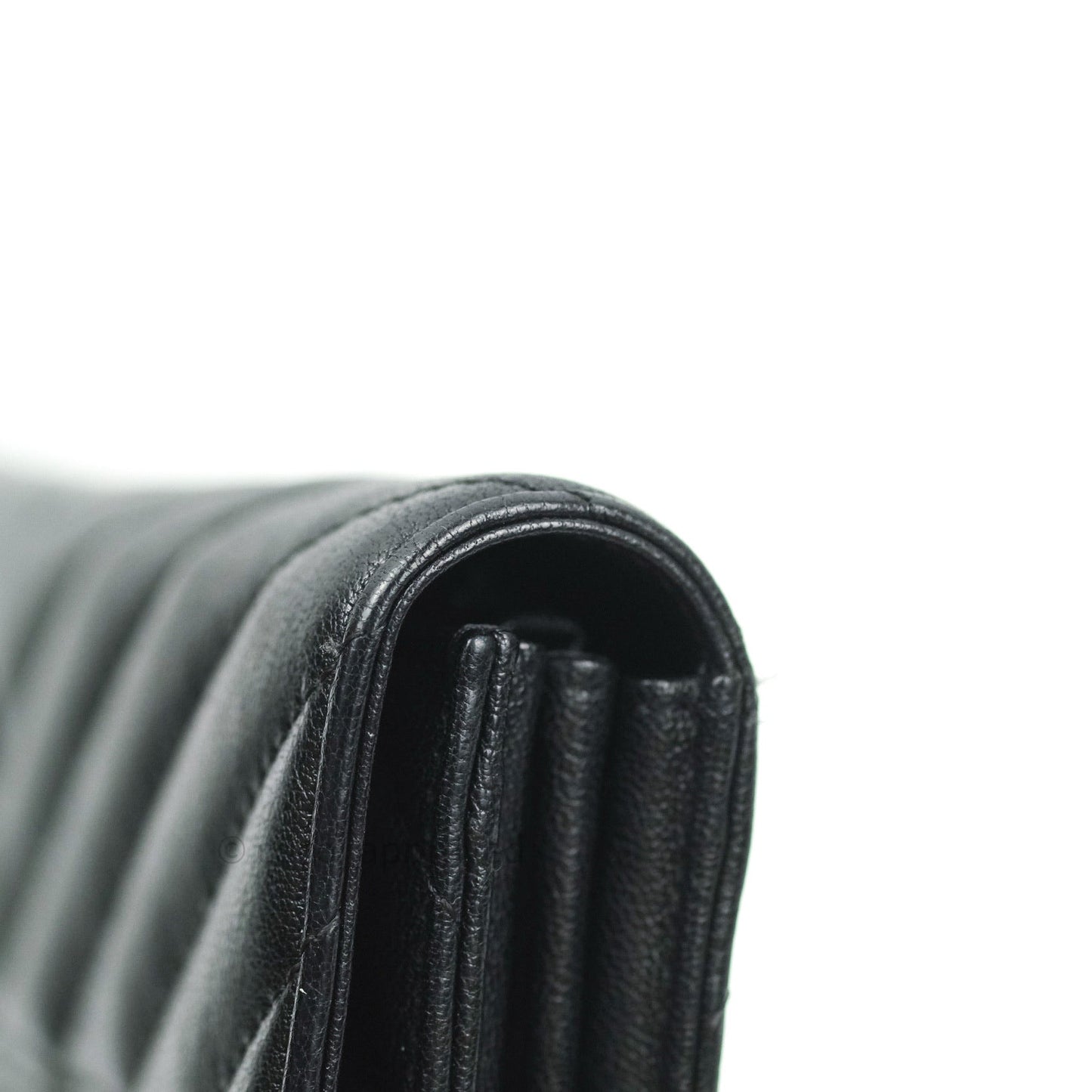 Chanel Chevron Sheepskin Reissue Large Flap Wallet So Black
