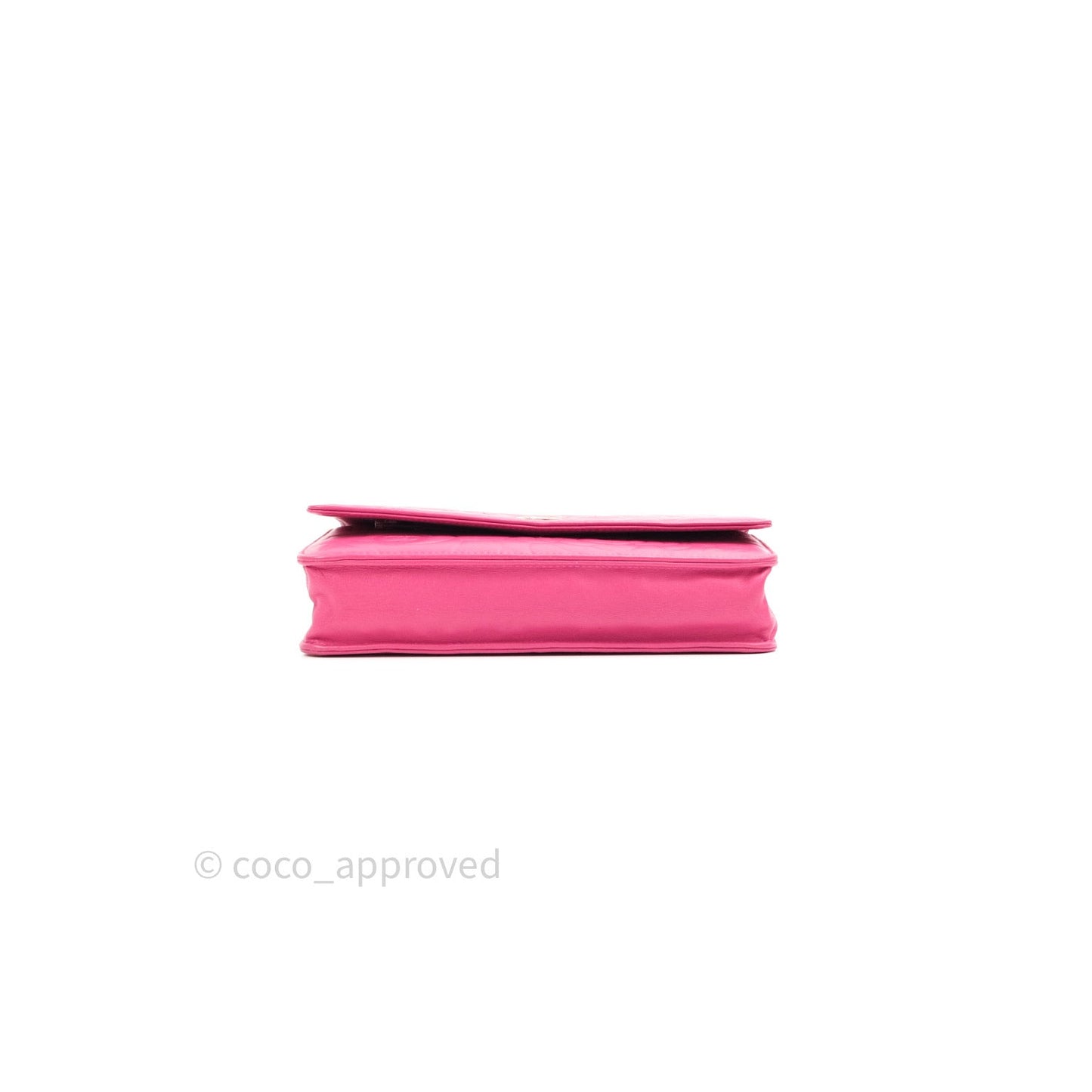 Chanel Camellia Wallet on Chain WOC Pink Lambskin Gold Hardware