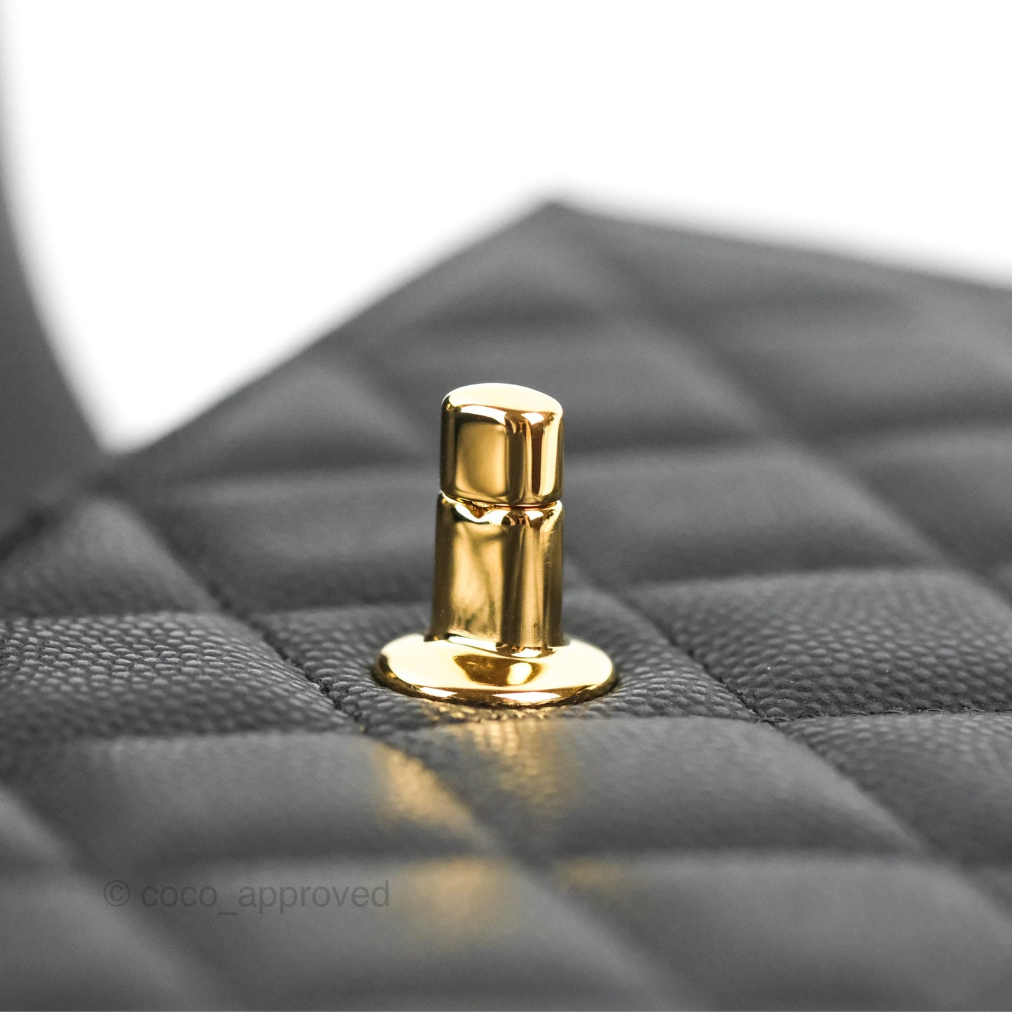 Chanel WOC Bag Charm Black Caviar Gold Hardware
