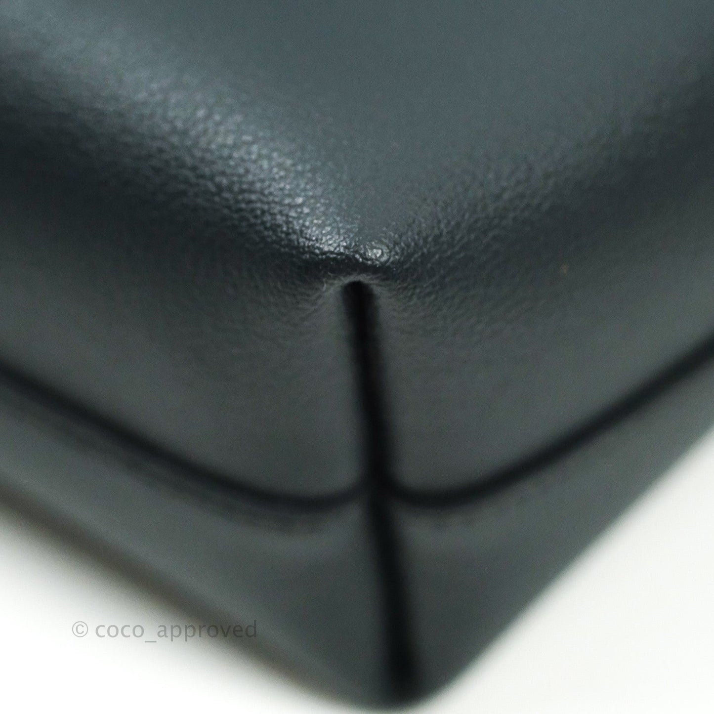 Saint Laurent Calfskin Shopping Tote Bag Dark Grey
