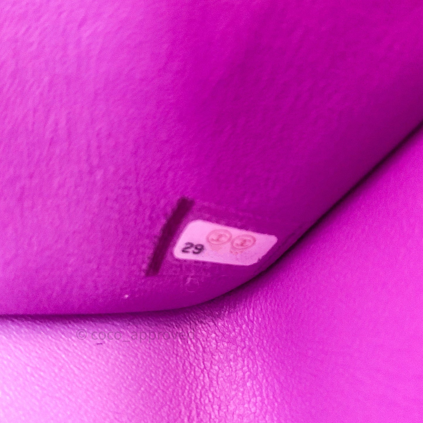Chanel Mini Square Purple Lambskin Silver Hardware