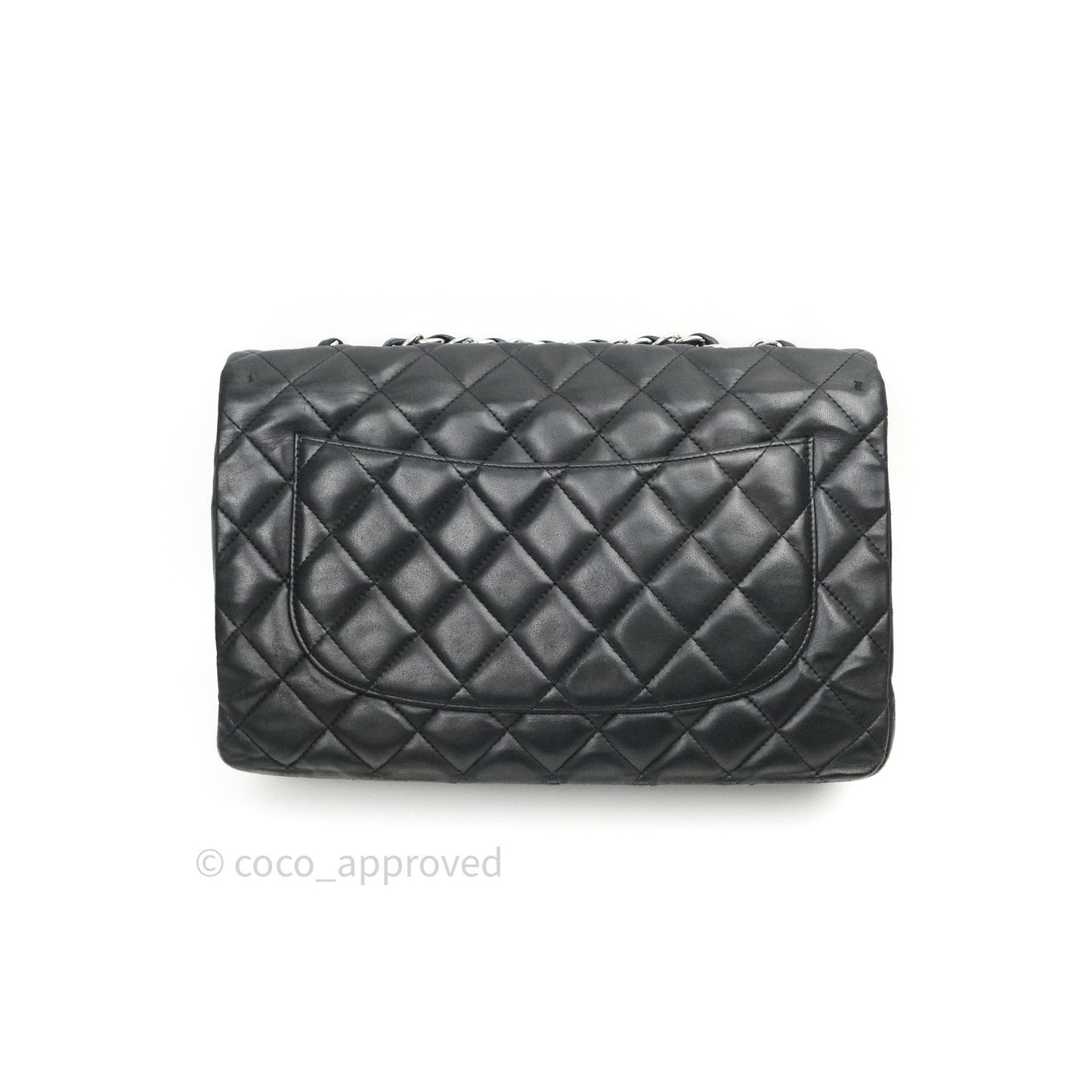 Chanel Jumbo Single Flap Black Lambskin Silver Hardware⁣⁣