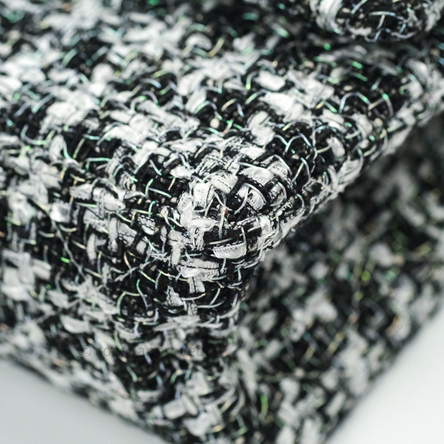 Chanel Reissue Quilted Tweed Black White Enamel Silver Hardware 226