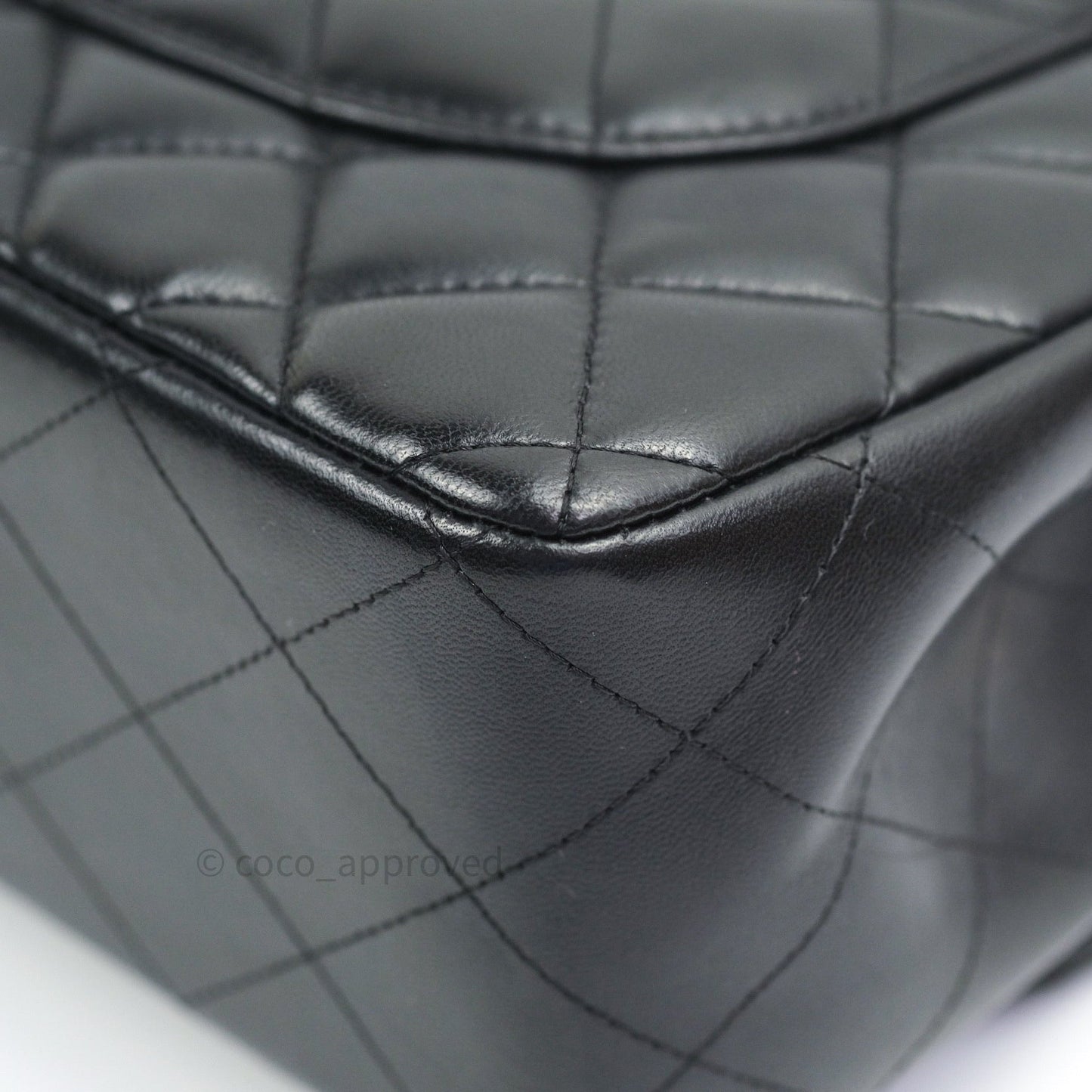Chanel Jumbo Double Flap Black Lambskin Silver Hardware⁣⁣