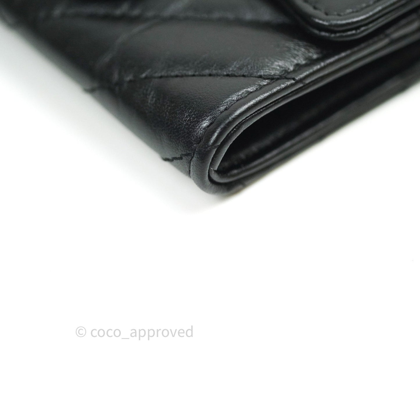 Chanel Aged Calfskin Chevron Reissue Card Holder Wallet So Black
