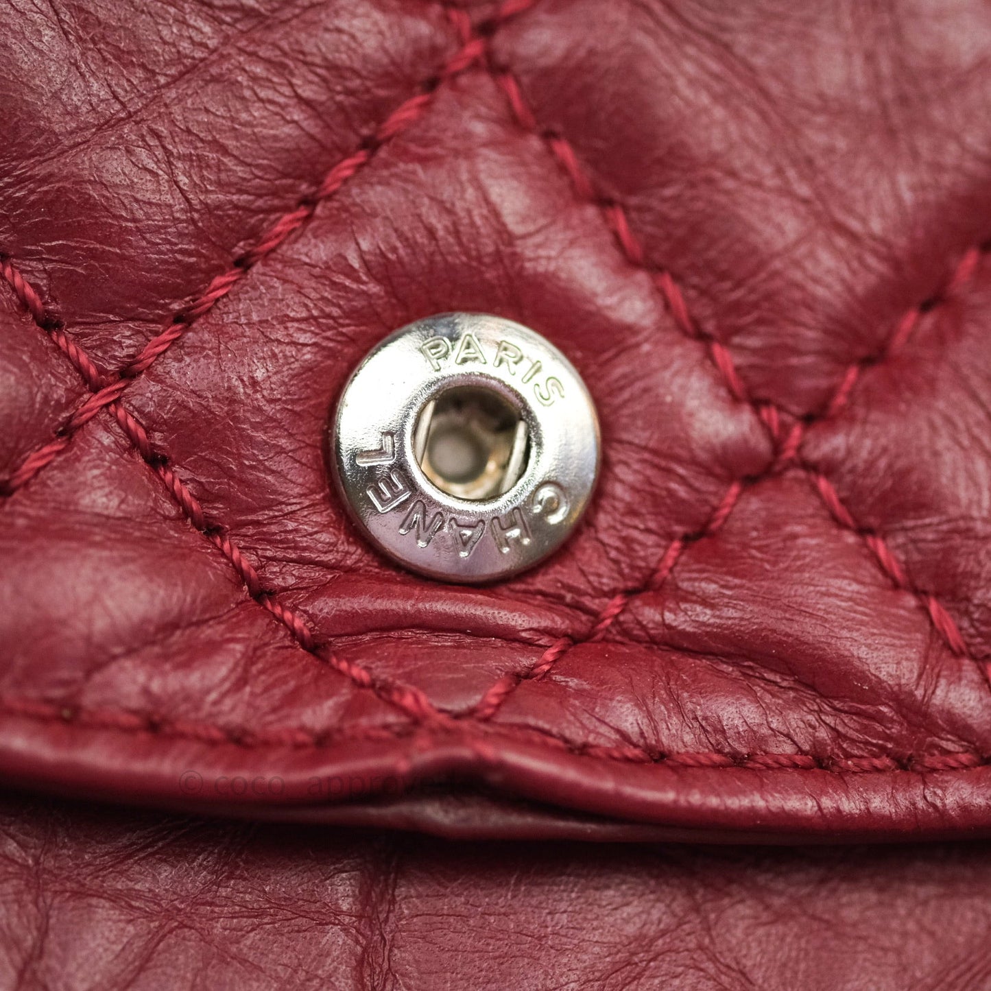 Chanel Mini Reissue 224 Dark Red Aged Calfskin Ruthenium Hardware