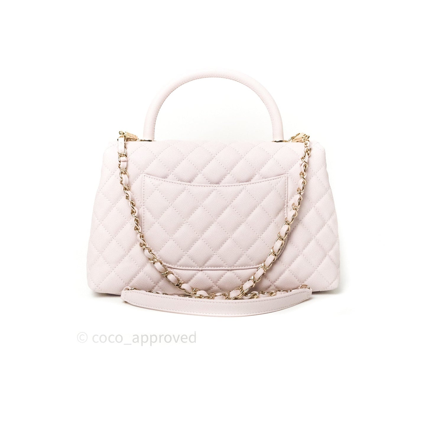 Chanel Small Coco Handle Quilted Lilac Pink Light Gold Hardware