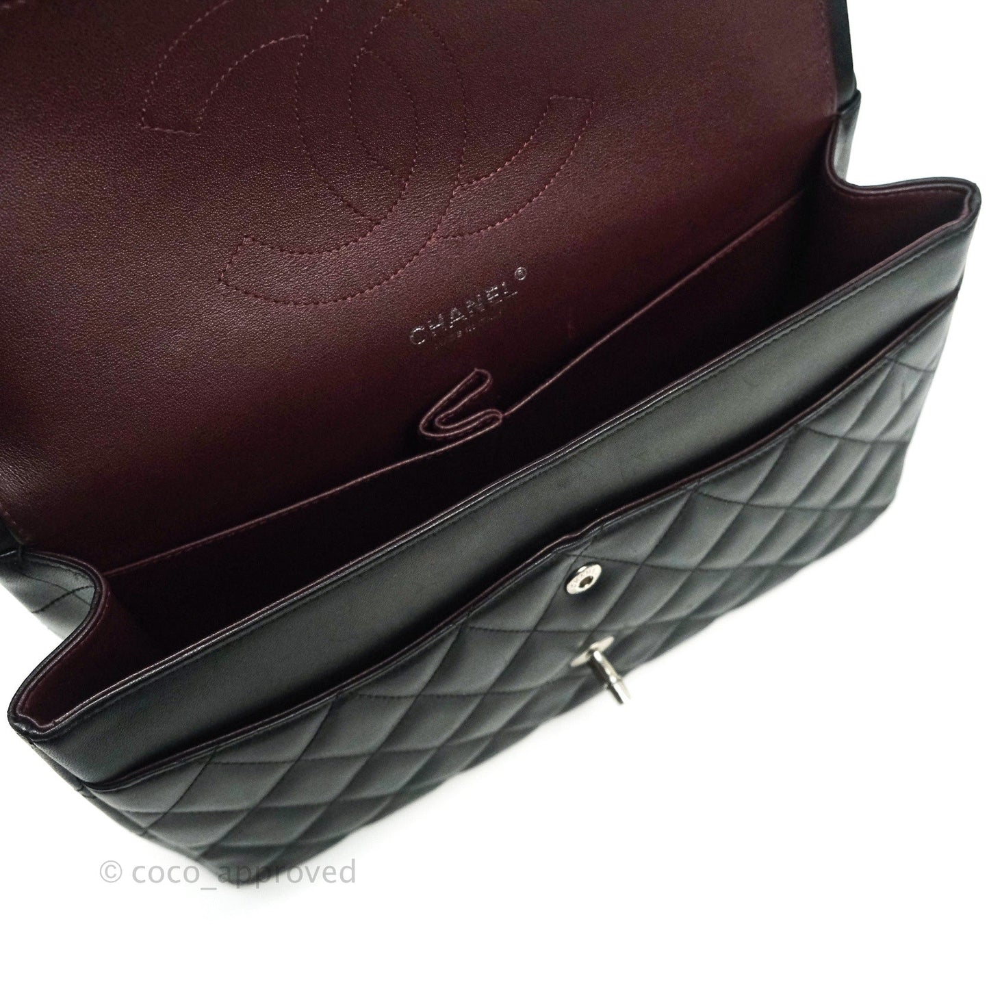 Chanel Jumbo Double Flap Black Lambskin Silver Hardware⁣⁣