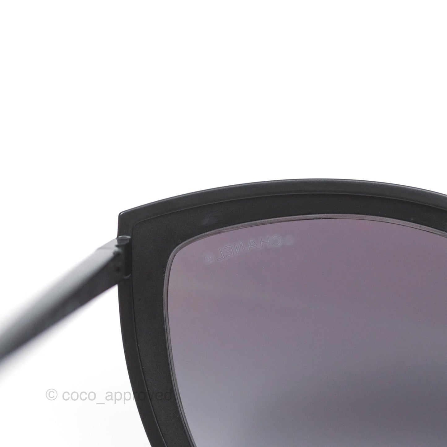Chanel Cat Eye Sunglasses Matte Black