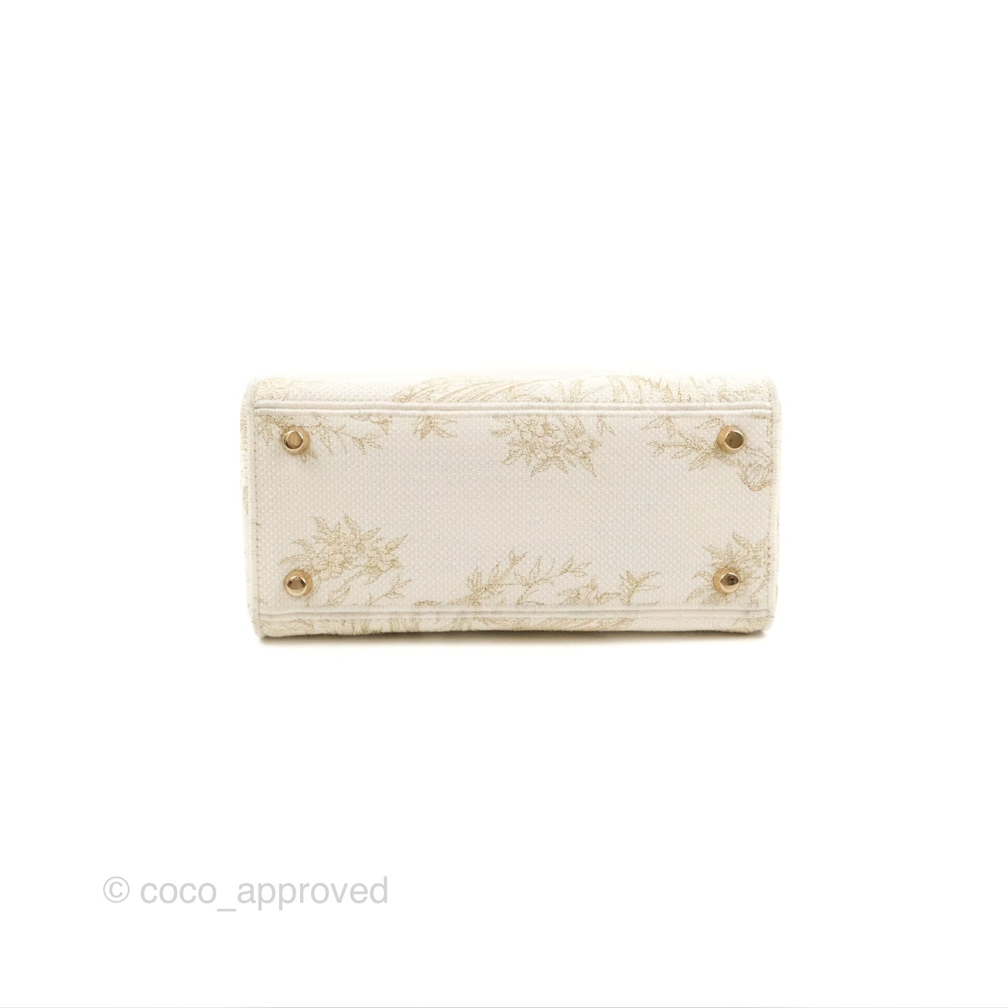 Christian Dior Medium Lady D-Lite Bag Dior Jardin d'Hiver Embroidery White