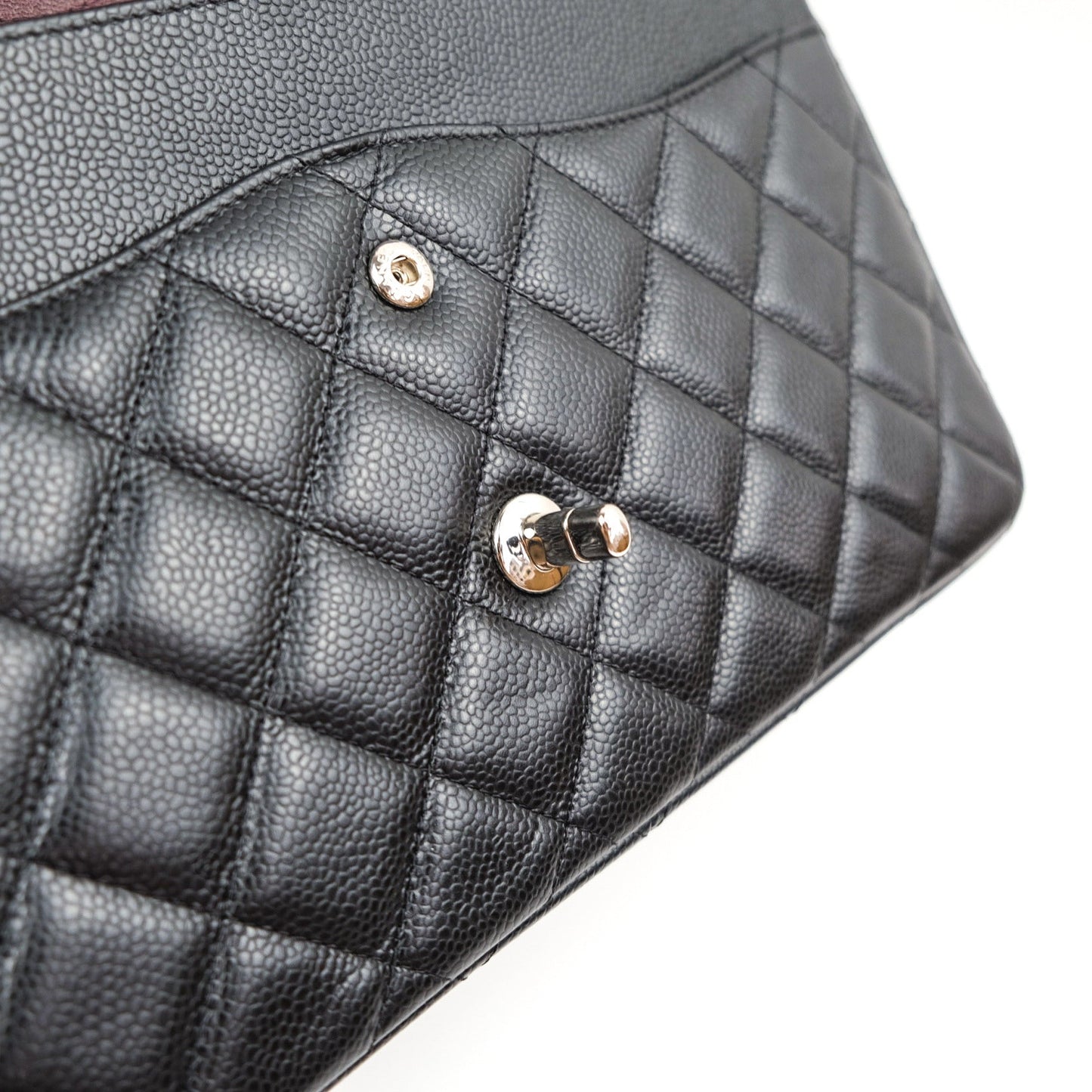 Chanel Jumbo Double Flap Black Caviar Silver Hardware⁣⁣