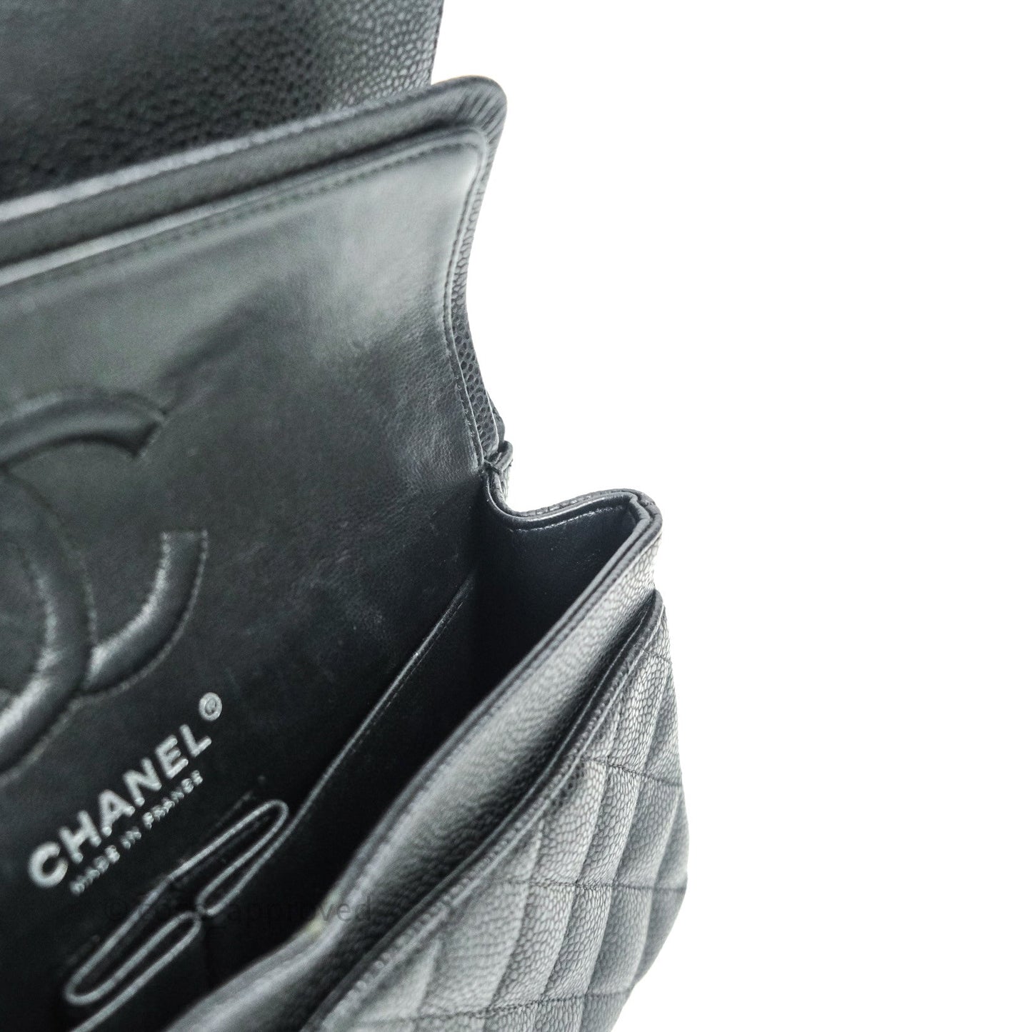 Chanel Classic Small S/M Flap Black Caviar Silver Hardware