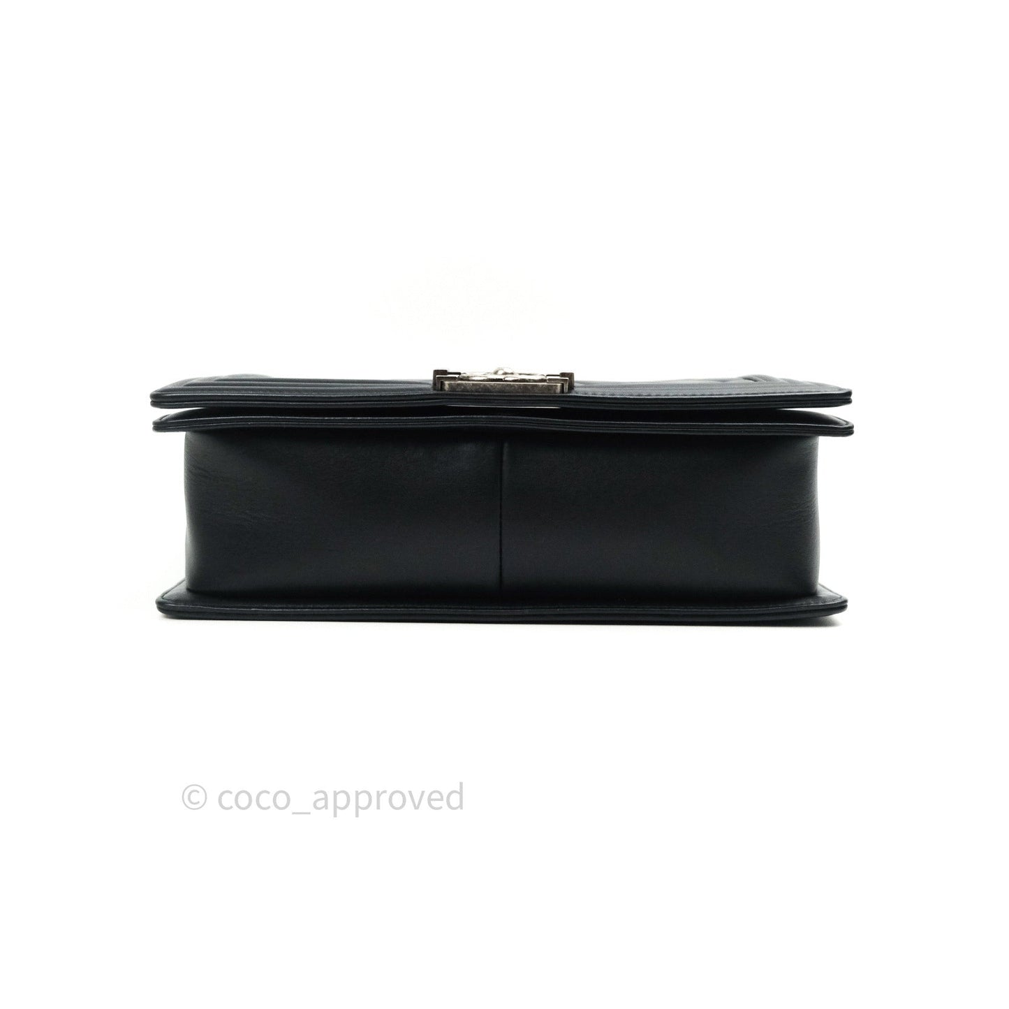 Chanel Quilted Boy New Medium Black Calfskin Ruthenium Hardware