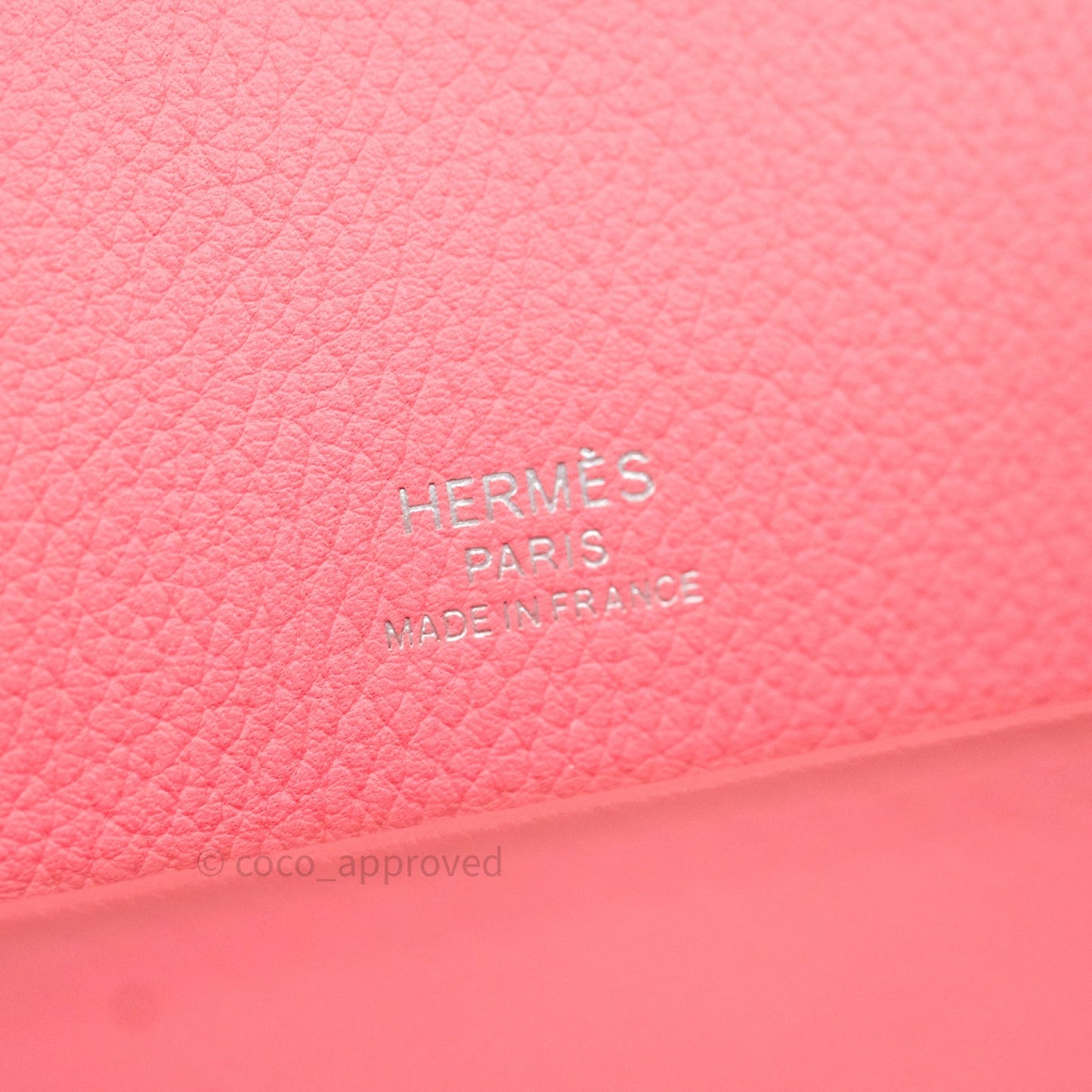 Hermès Roulis Mini 18 Rose Azalee Evercolor Palladium Hardware