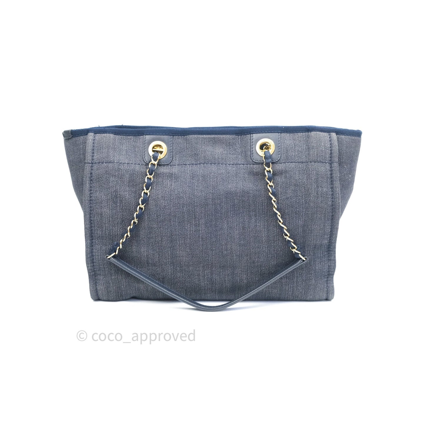 Chanel Denim Deauville Medium Tote Blue