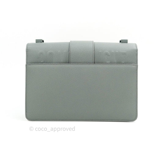 Christian Dior Grained Calfskin Montaigne Flap 30 Ultramatte Gray