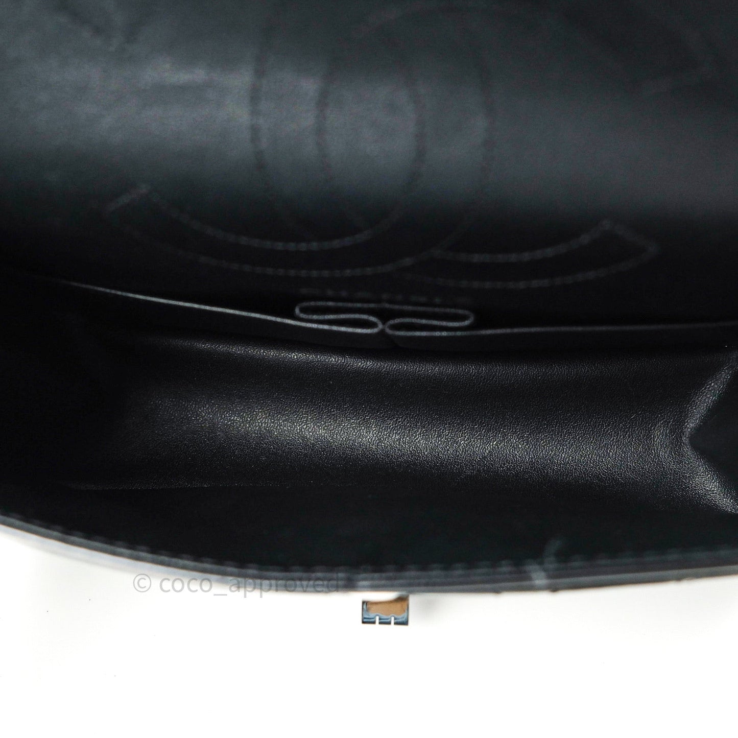 Chanel 2.55 Reissue Glazed Calfskin So Black 225 Black Hardware