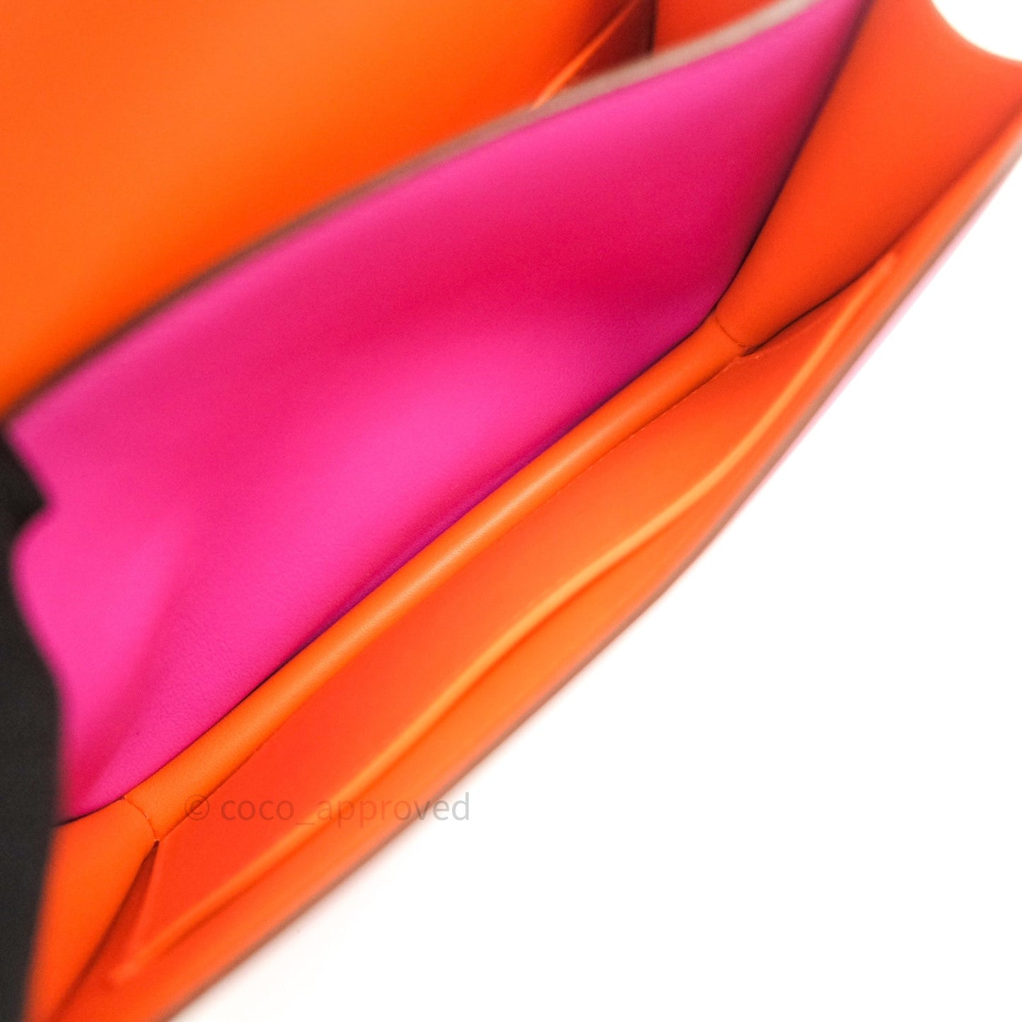 Hermès Constance Mini Verso Swift Calfskin AC Magnolia/Orange