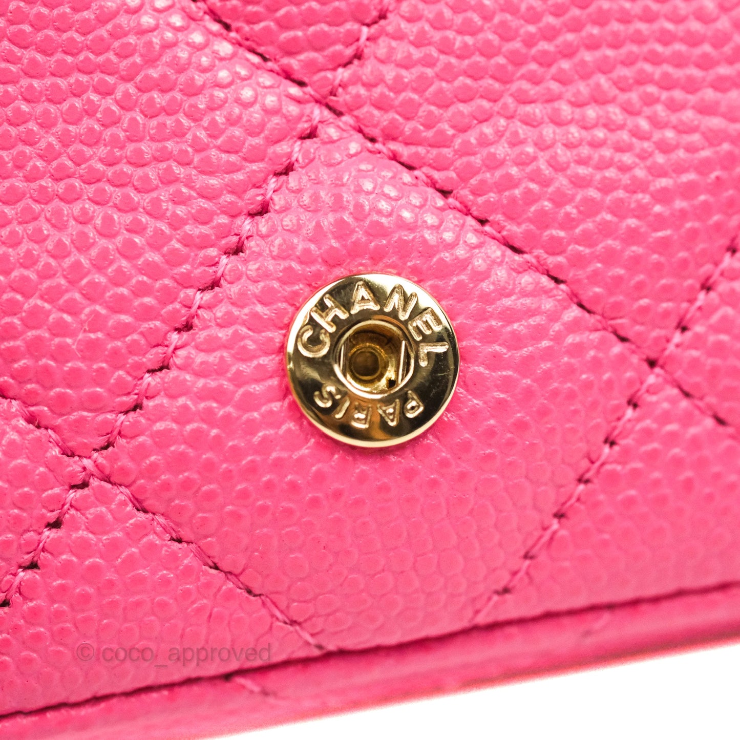 Chanel Classic Quilted Belt Bag Pink Caviar Gold Hardware