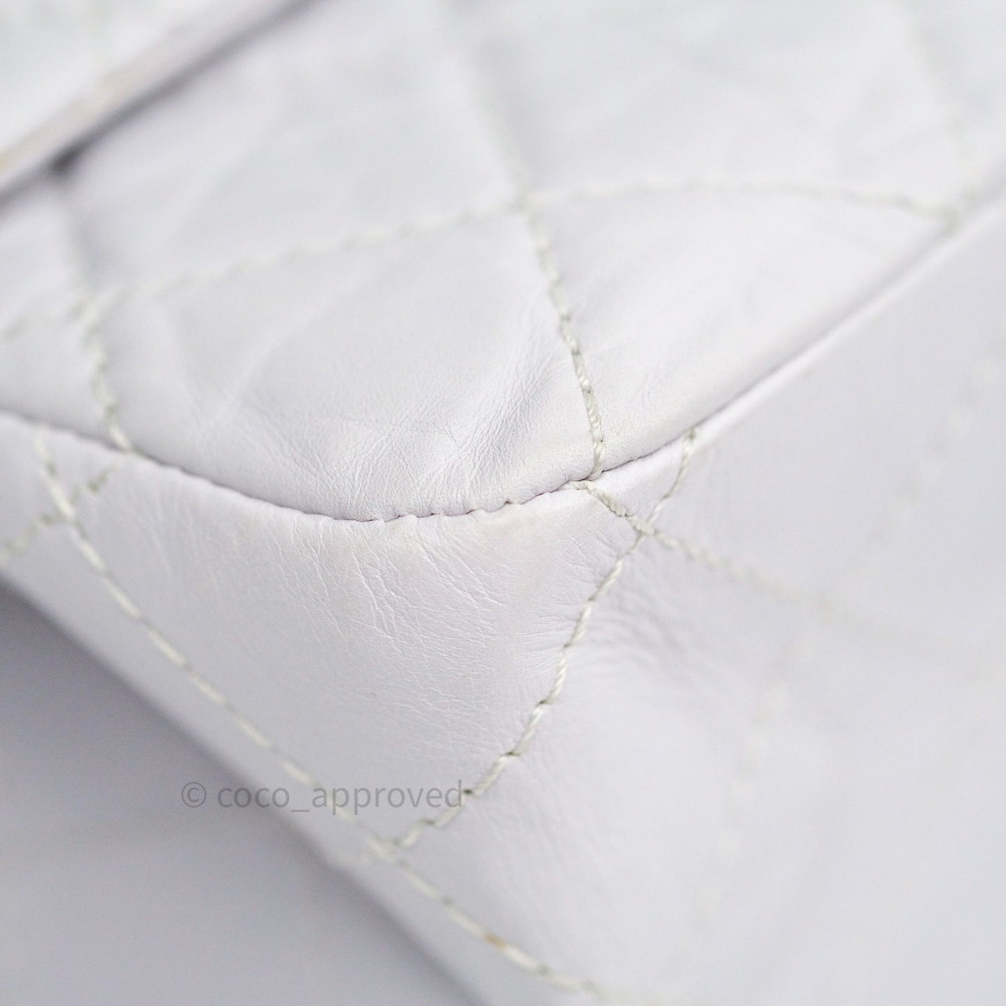 Chanel Reissue Quilted Aged Calfskin White Black Hardware 227