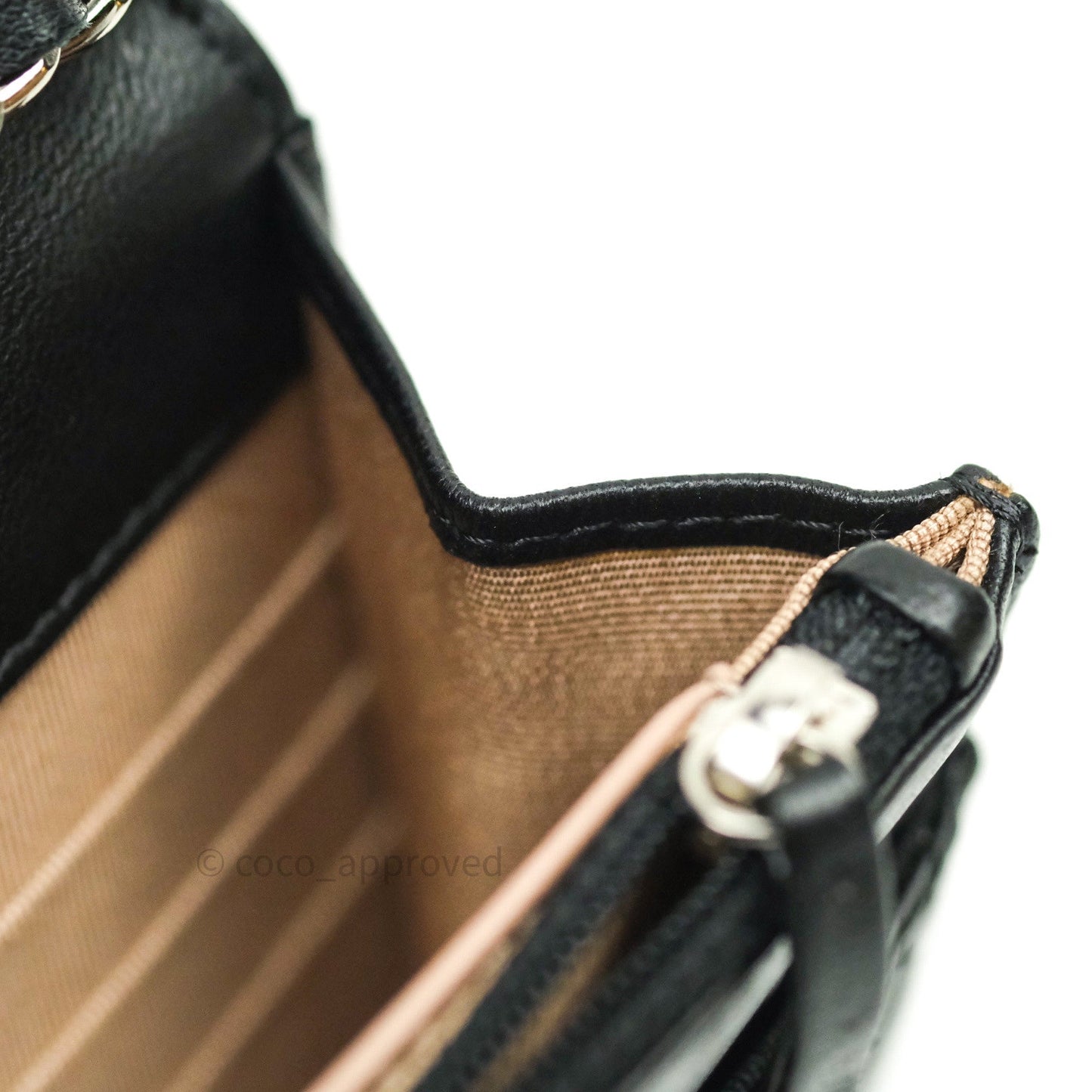 Chanel Quilted Wallet on Chain WOC Black Lambskin Beige Hardware