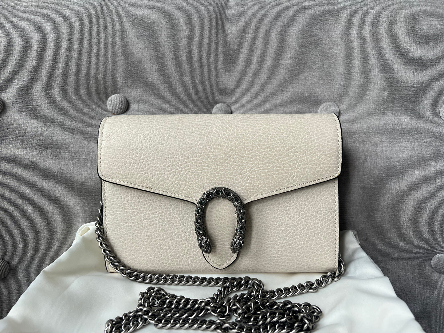 Luxury Gucci Dionysus White Mini Chain Bag ( 1340)