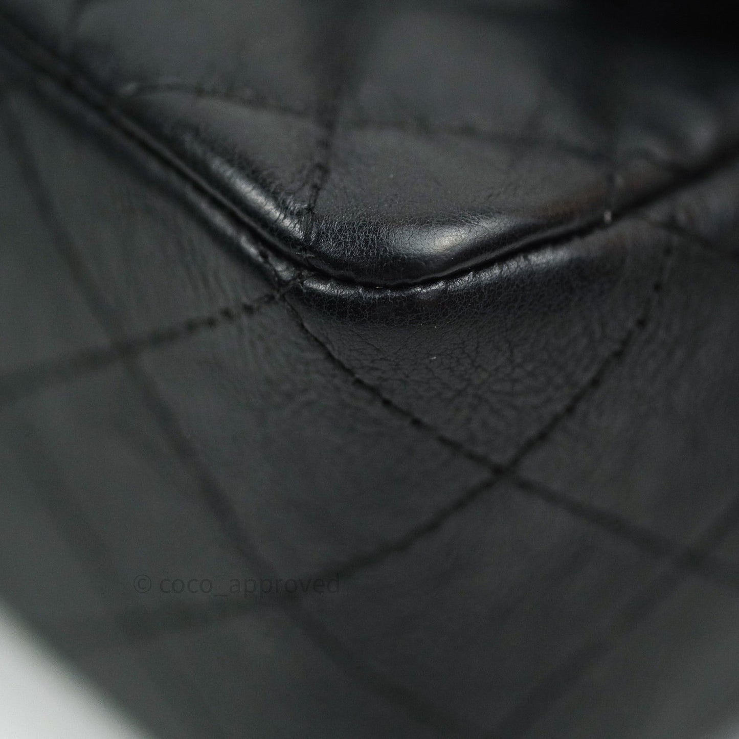 Chanel Quilted Mini Square Flap So Black Crumpled Calfskin