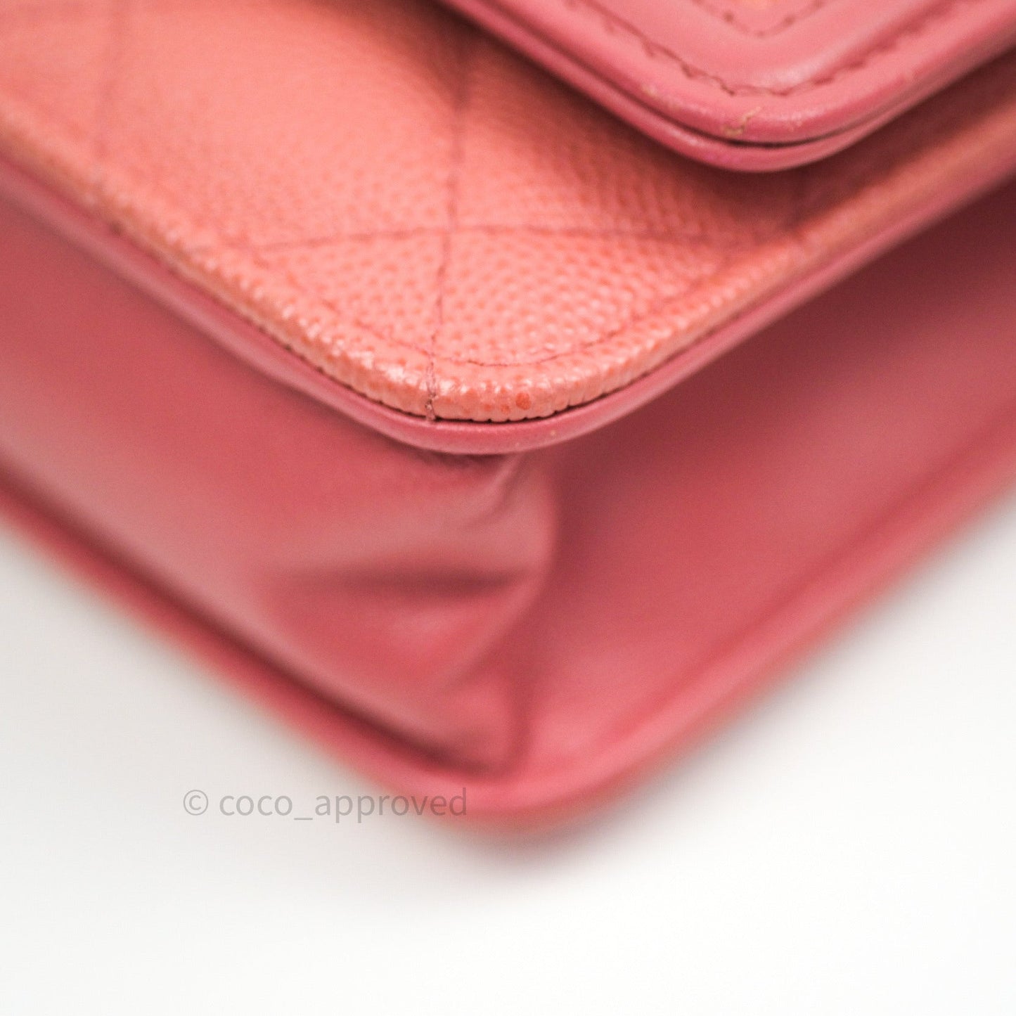 Chanel Filigree Wallet on Chain WOC Pink Caviar Gold Hardware
