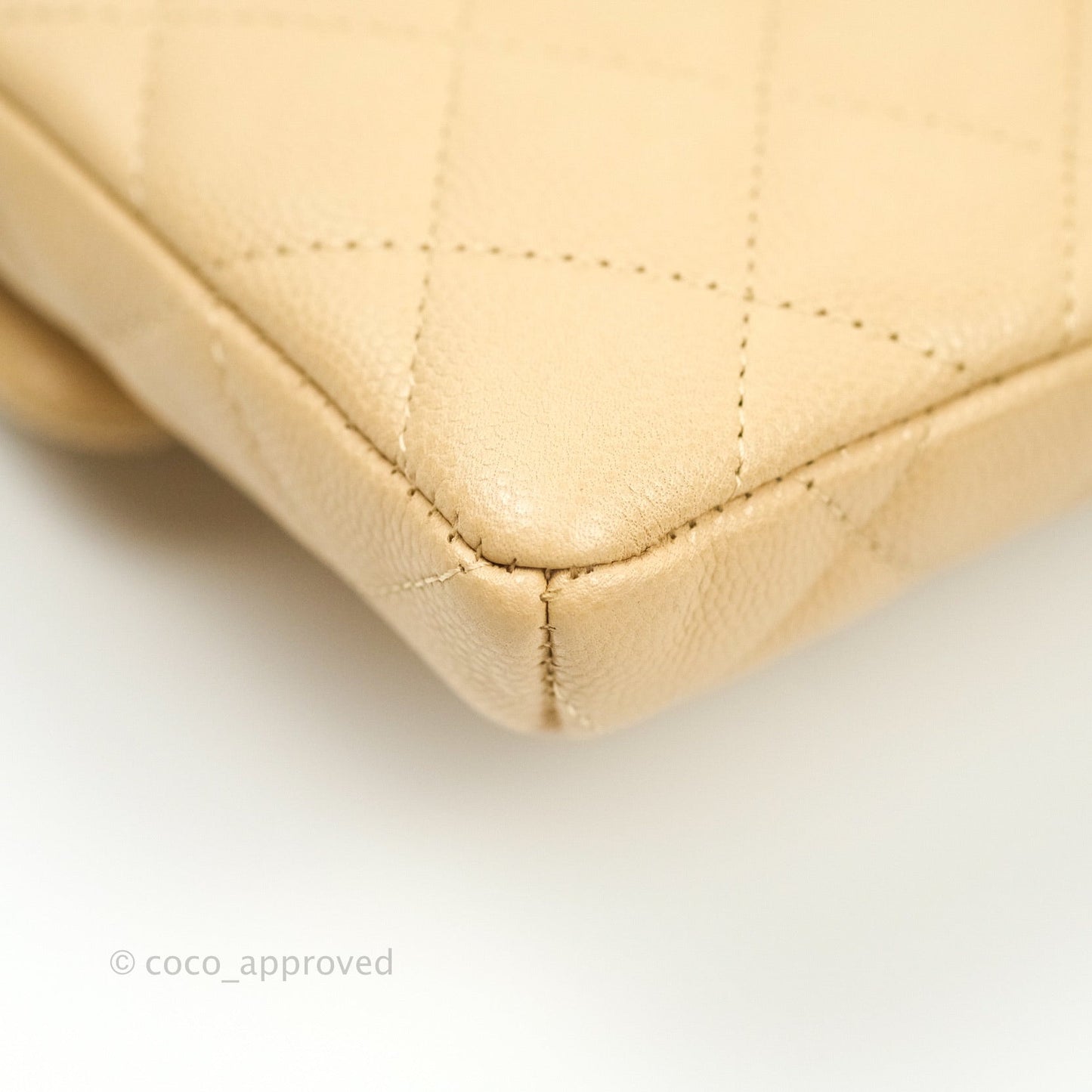 Chanel Timeless Clutch Beige Caviar Gold Hardware