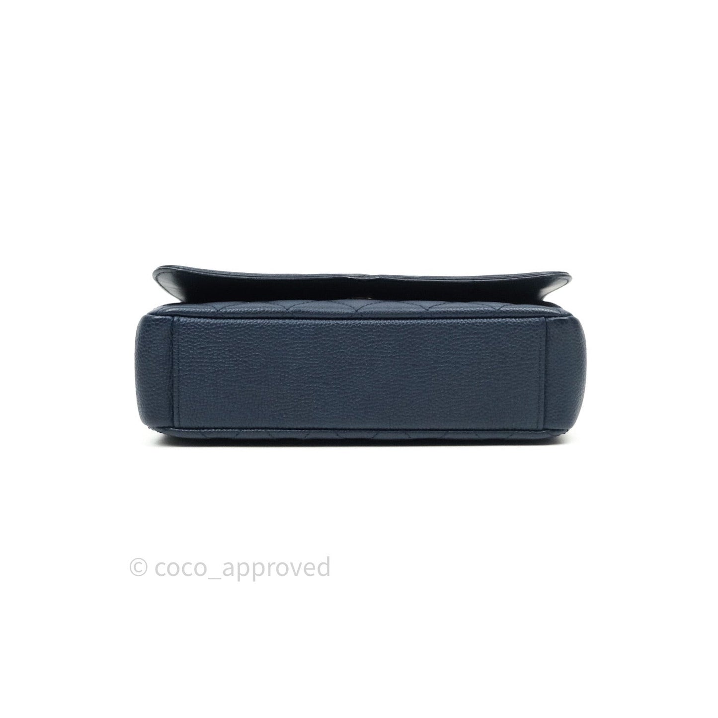 Chanel Caviar Quilted Small CC Filigree Flap Navy Black