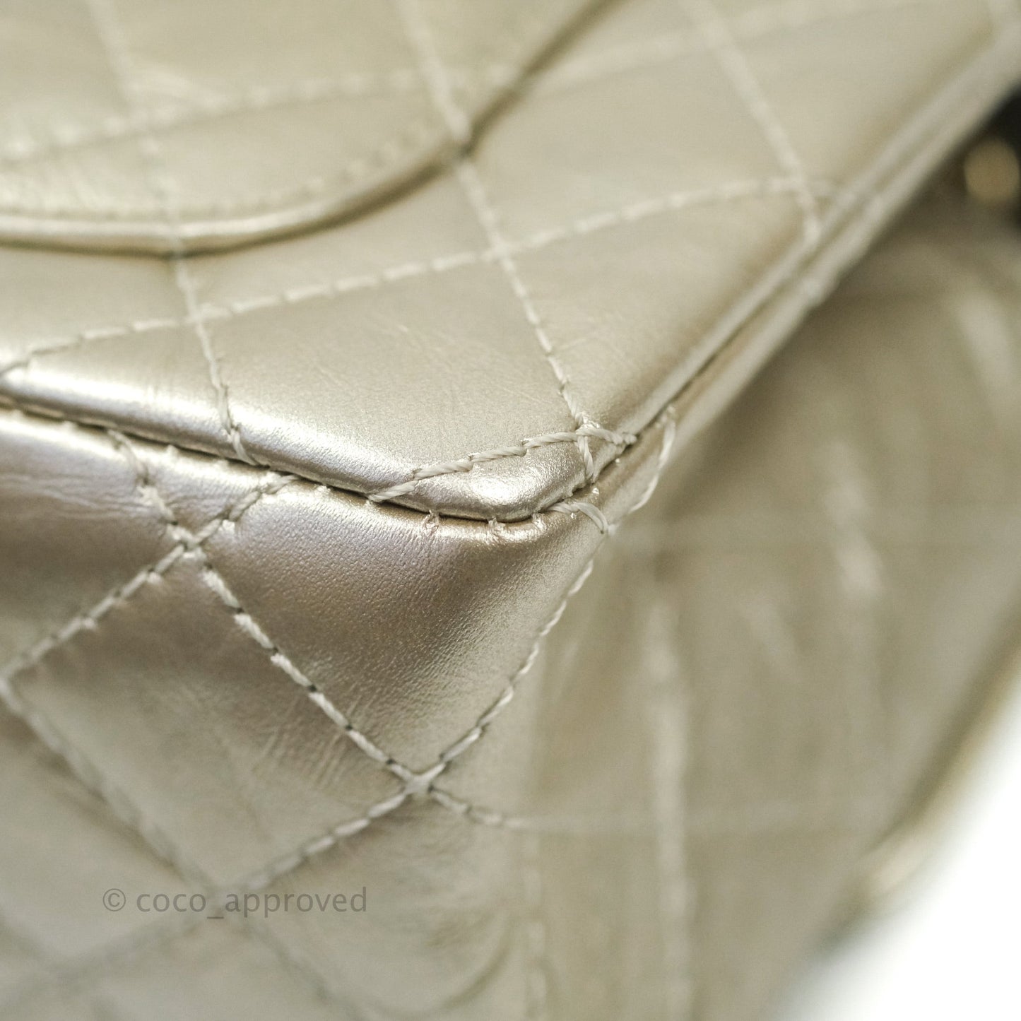 Chanel Mini Reissue 224 Metallic Light Gold Aged Calfskin Gold Hardware