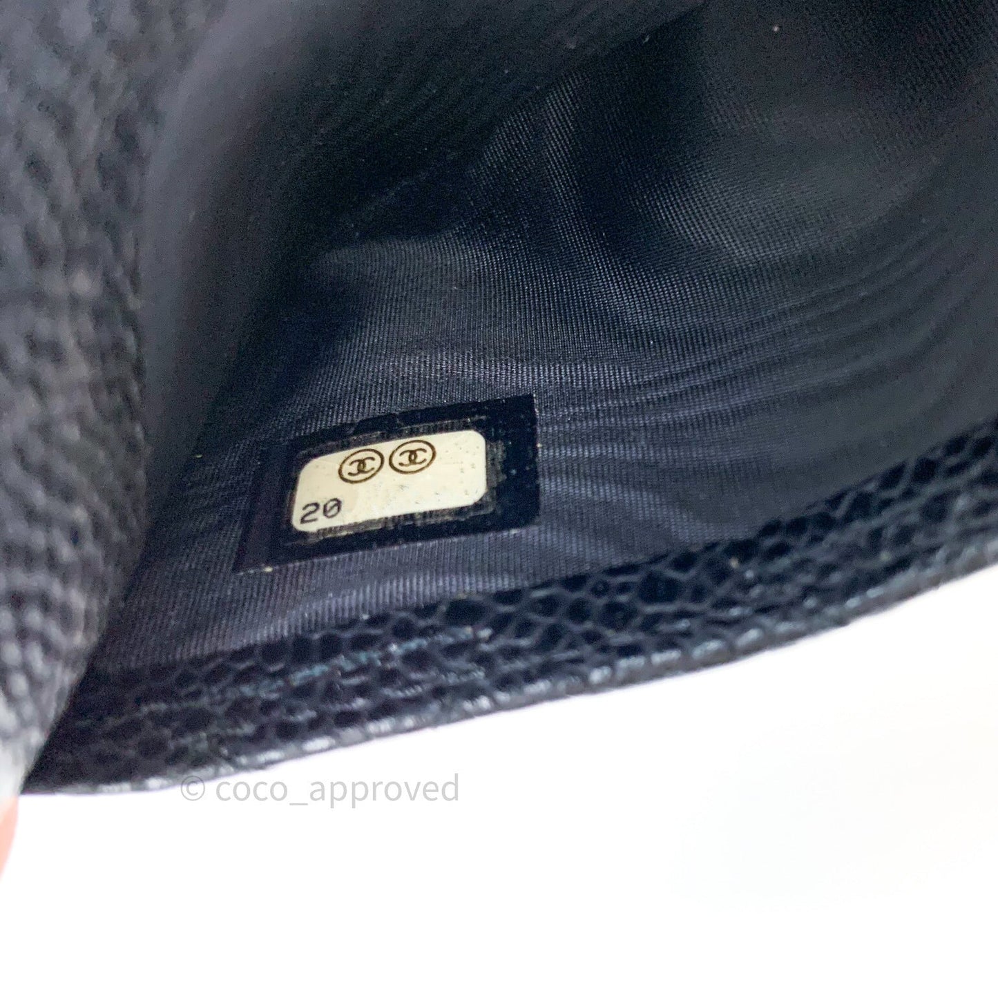 Chanel Quilted Classic Black Caviar Gold Hardware Flat Card Holder