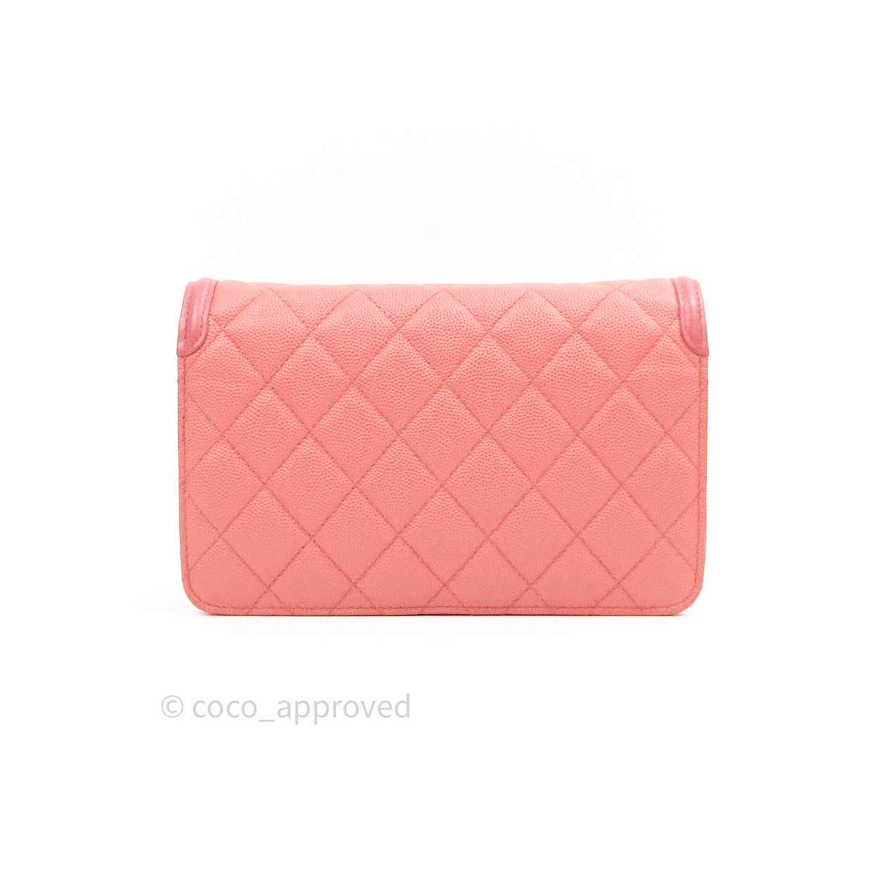 Chanel Filigree Wallet on Chain WOC Pink Caviar Gold Hardware