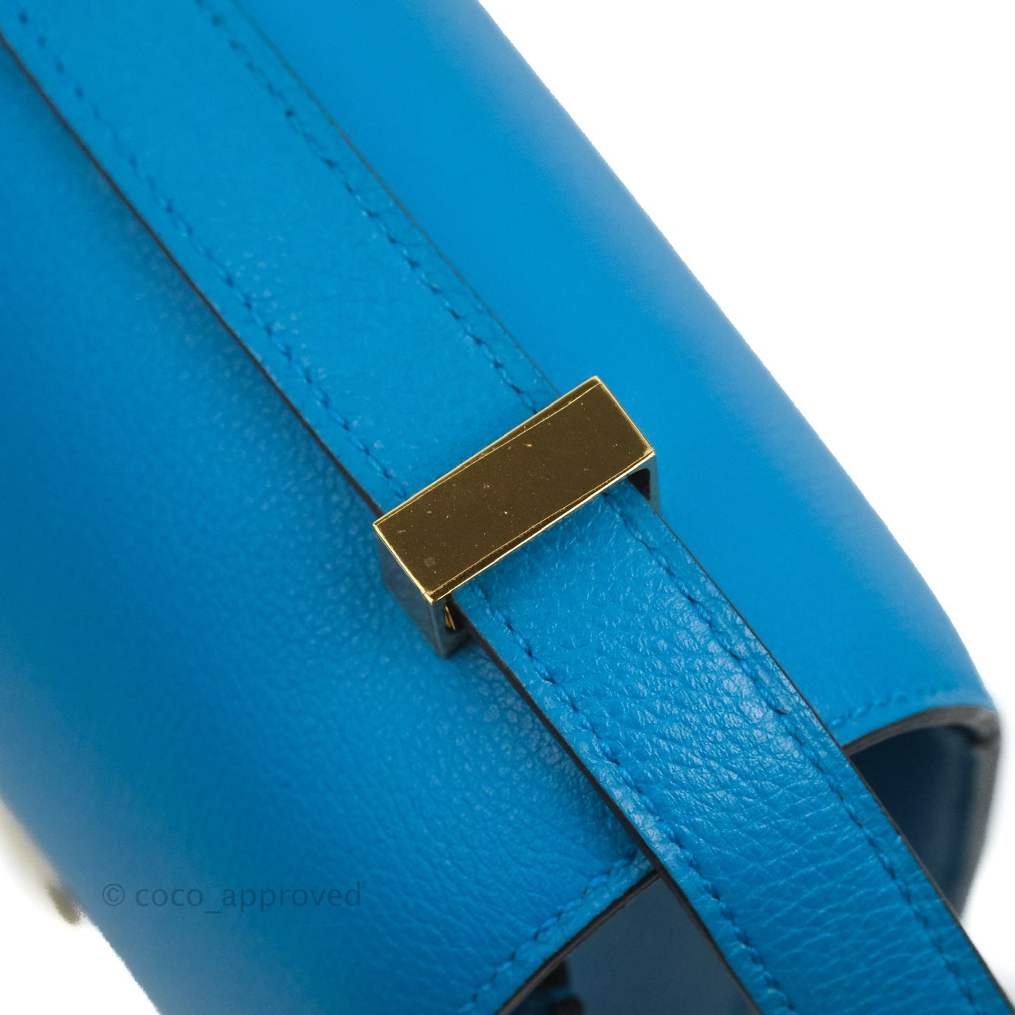 Hermès Constance 24 Bleu Frida Evercolor Gold Hardware