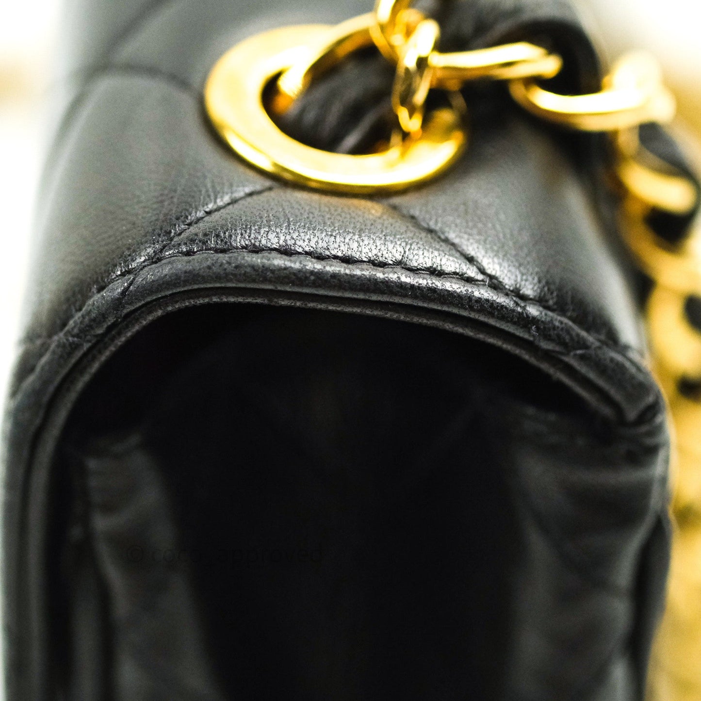 Chanel Vintage XL Jumbo Single Flap Black Lambskin 24K Gold Hardware