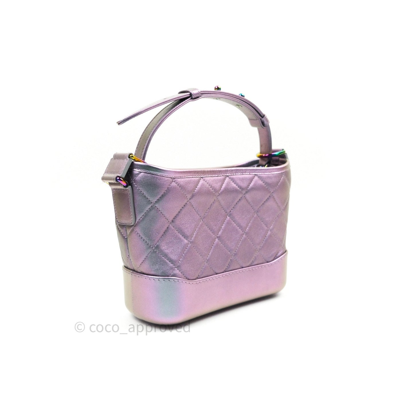 Chanel Small Gabrielle Hobo Iridescent Purple Mixed Hardware