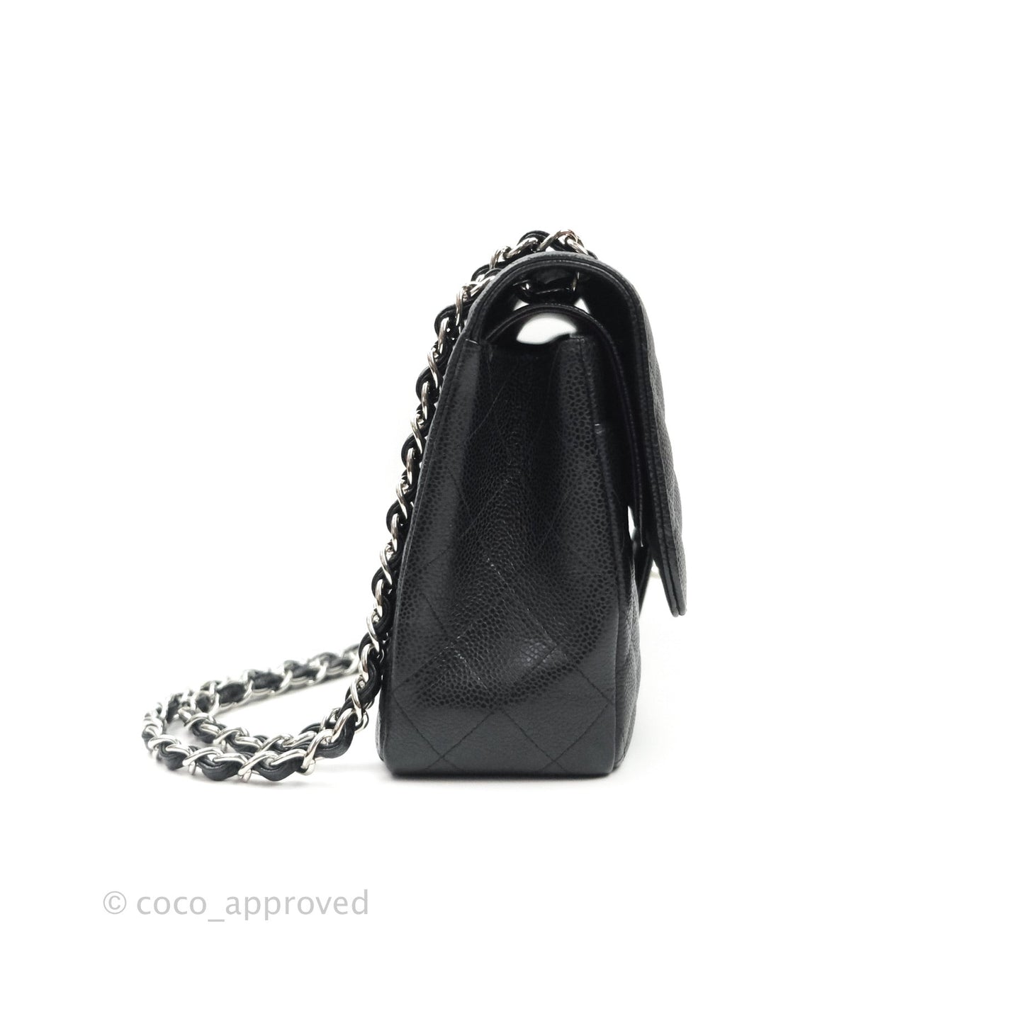 Chanel Jumbo Double Flap Black Caviar Silver Hardware⁣⁣