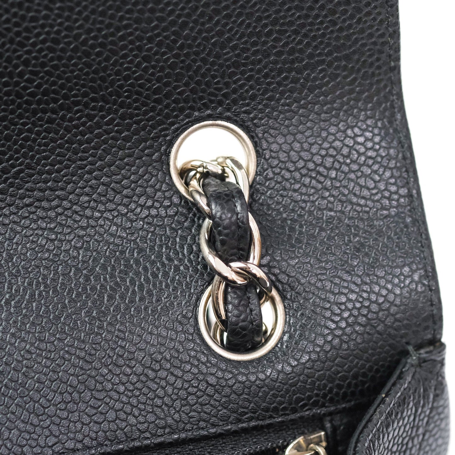 Chanel Classic Maxi Single Flap Quilted Black Caviar Silver Hardware