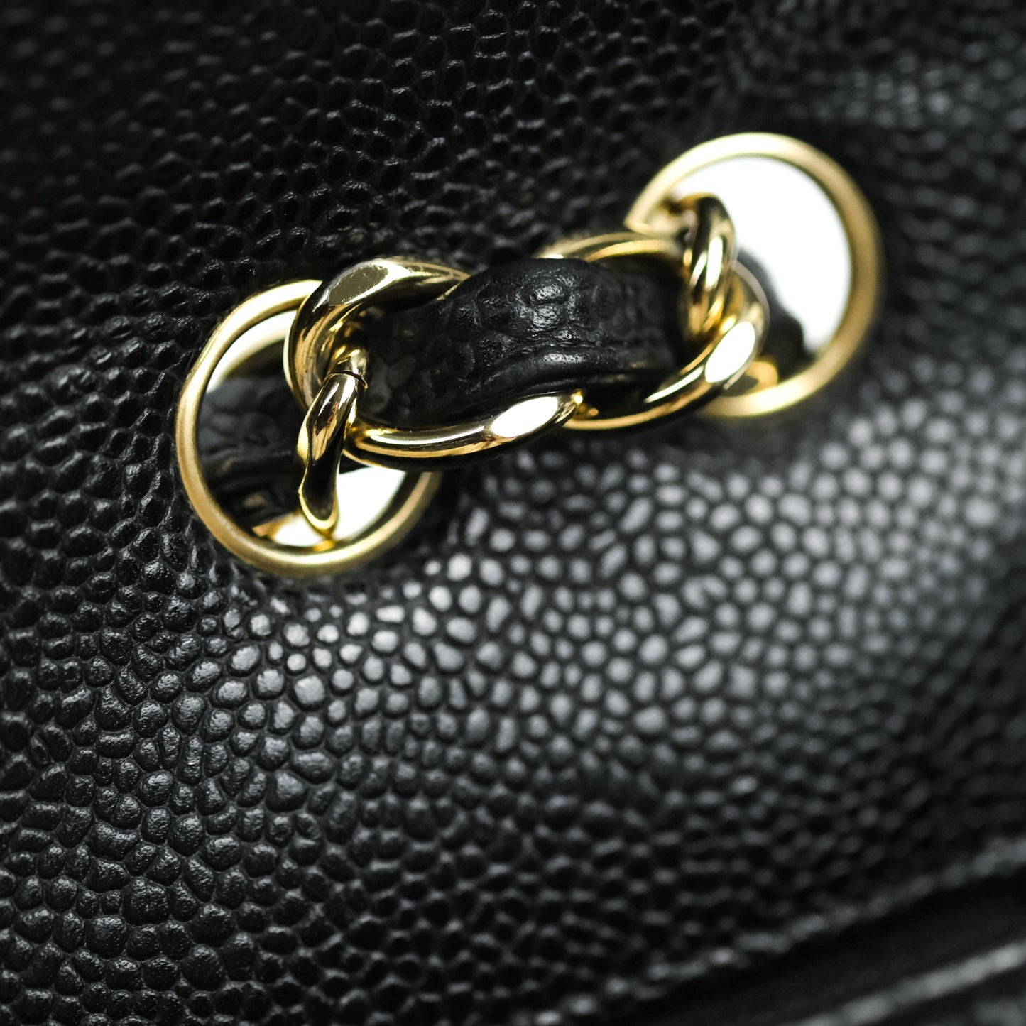 Chanel Jumbo Single Flap Black Caviar Gold Hardware⁣⁣