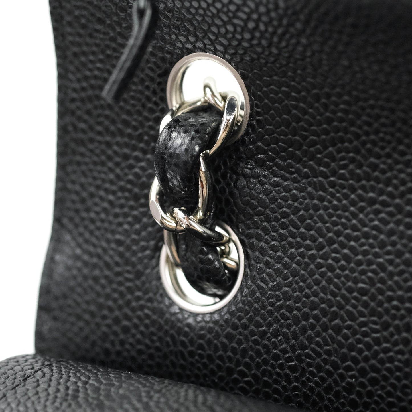 Chanel Jumbo Double Flap Black Caviar Silver Hardware⁣⁣