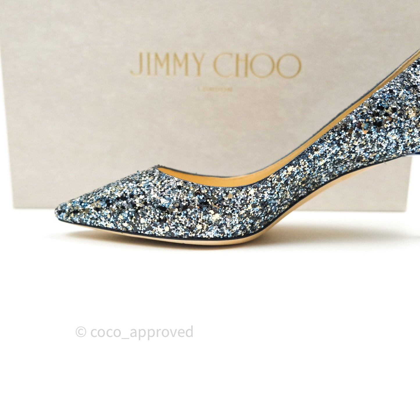 Jimmy Choo Electric Blue Mix Party Coarse Glitter Romy 60