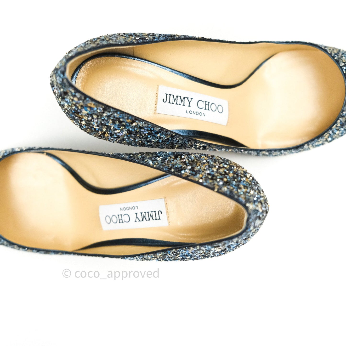 Jimmy Choo Electric Blue Mix Party Coarse Glitter Romy 60