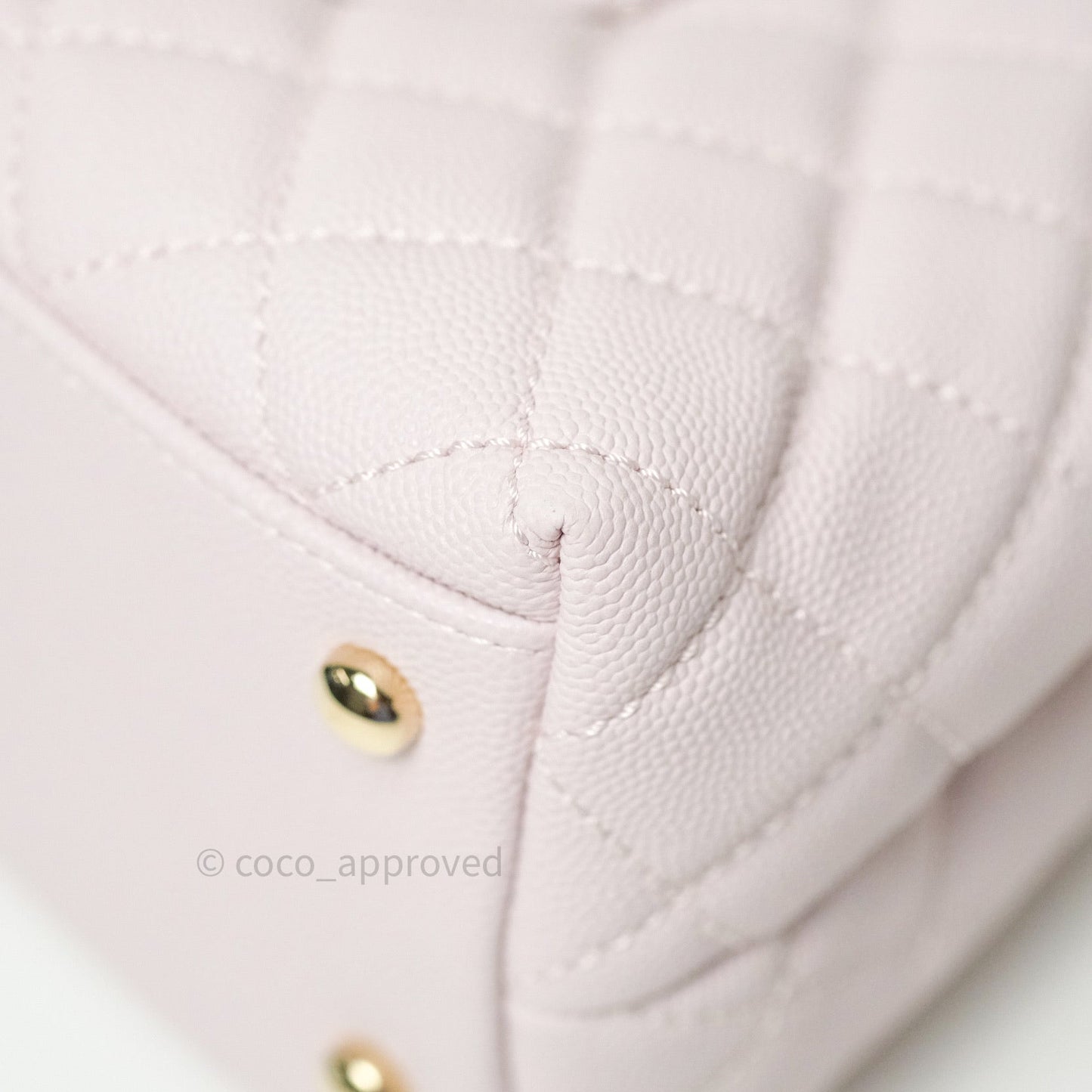 Chanel Small Coco Handle Quilted Lilac Pink Light Gold Hardware