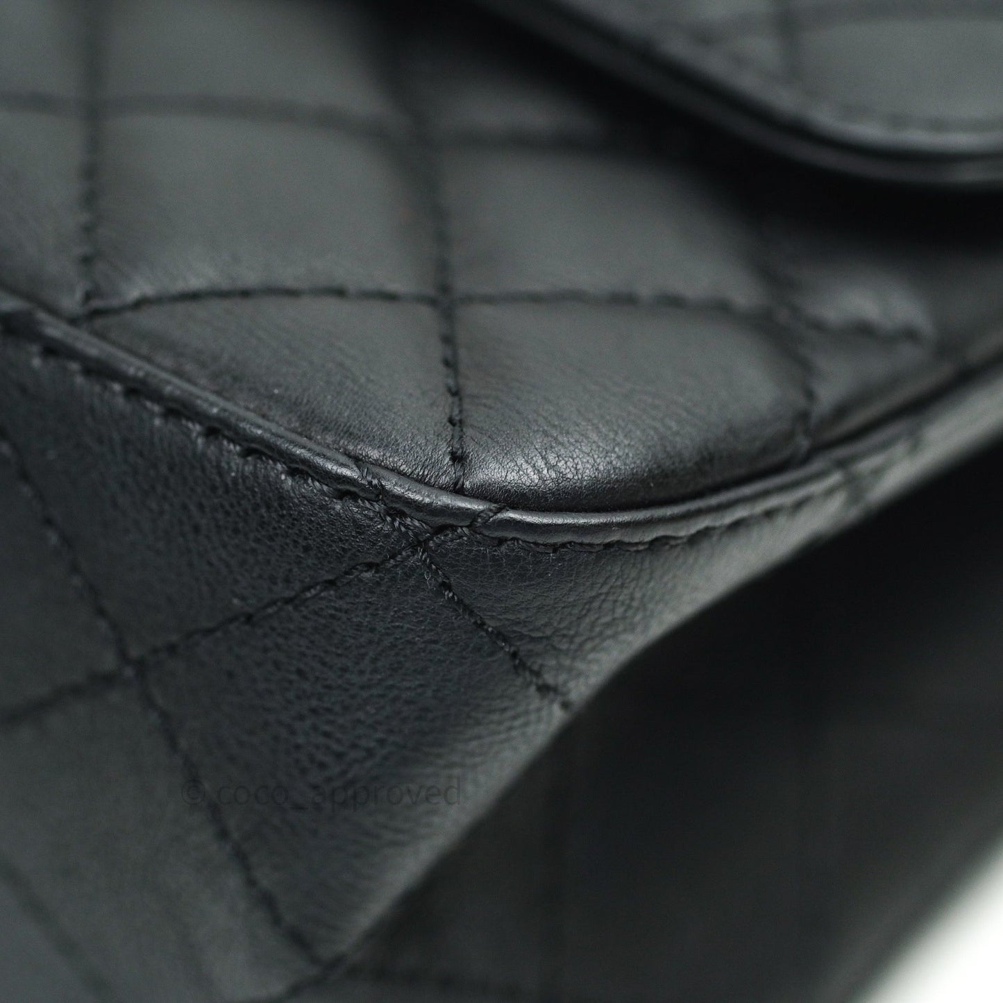 Chanel 2.55 Quilted Reissue 226 Double Flap So Black Crumpled Calfskin