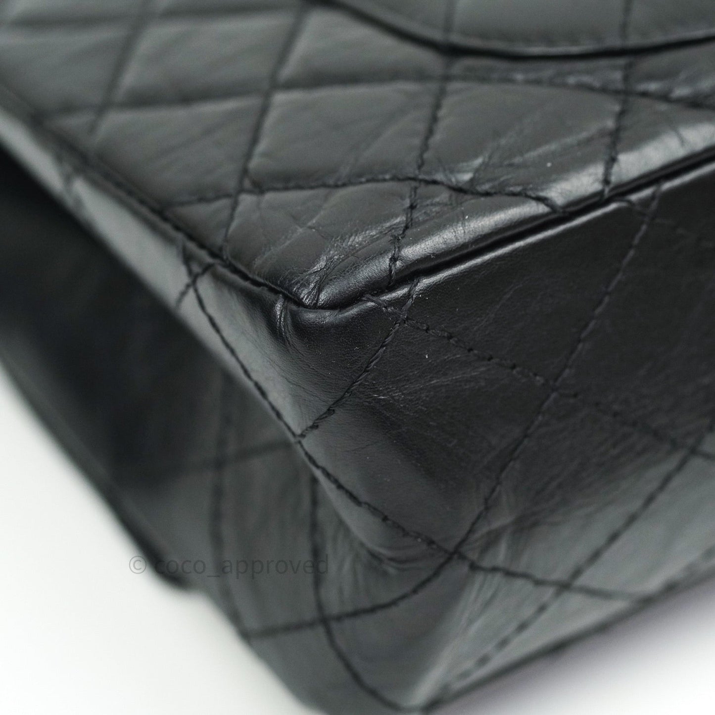 Chanel Reissue Quilted Aged Calfskin Black Gold Hardware 226