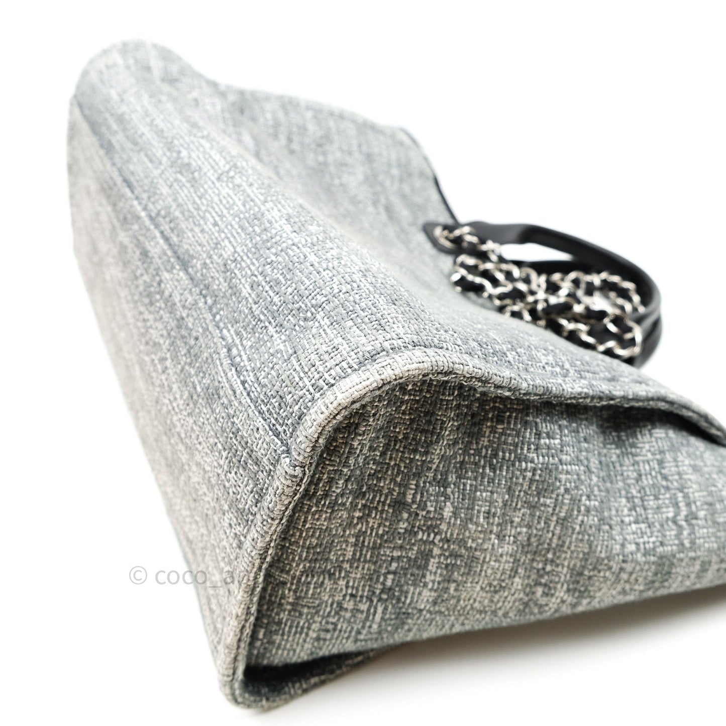 Chanel Large Deauville Charcoal Grey Canvas