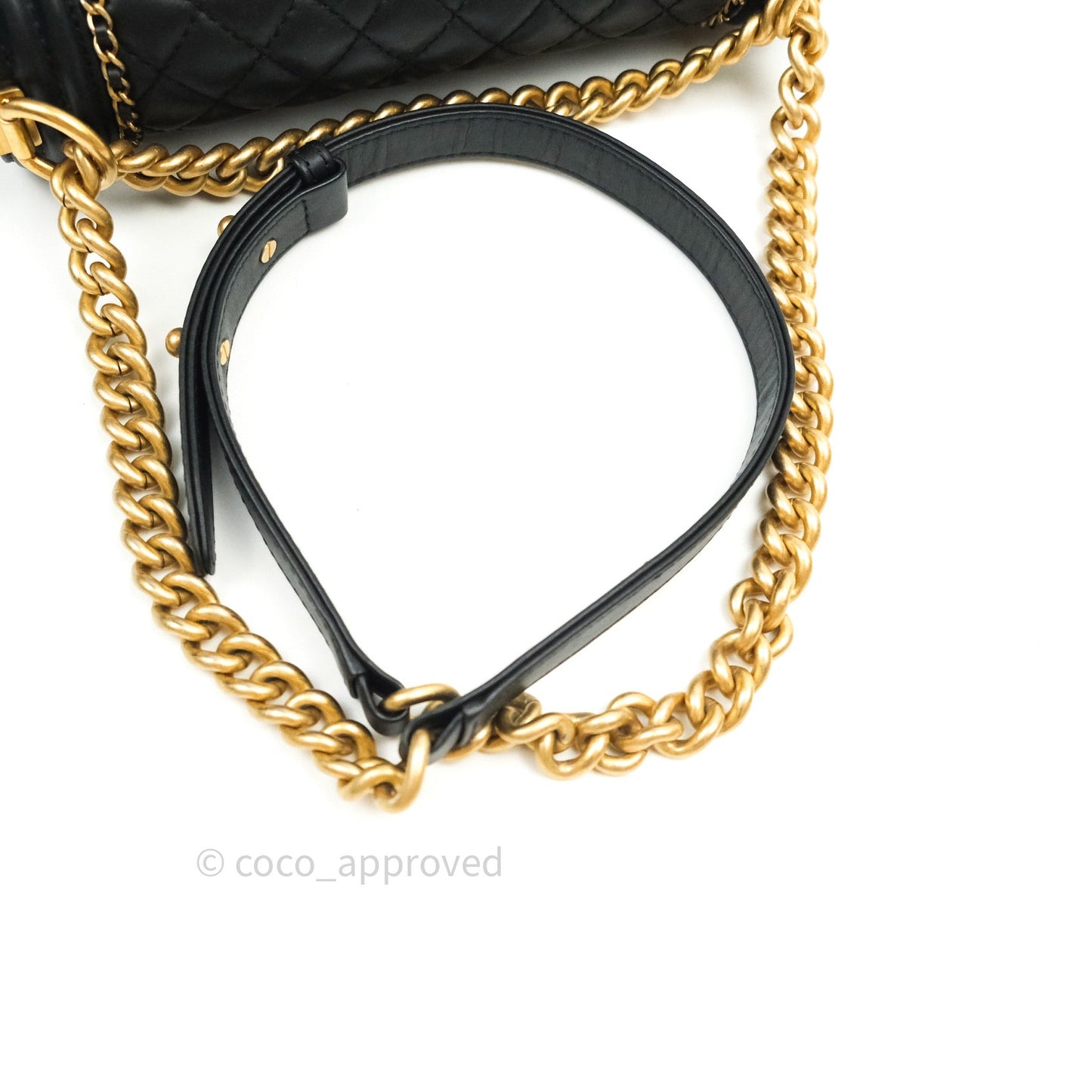 Chanel Boy Quilted Medium Black Calfskin Gold Hardware 20C