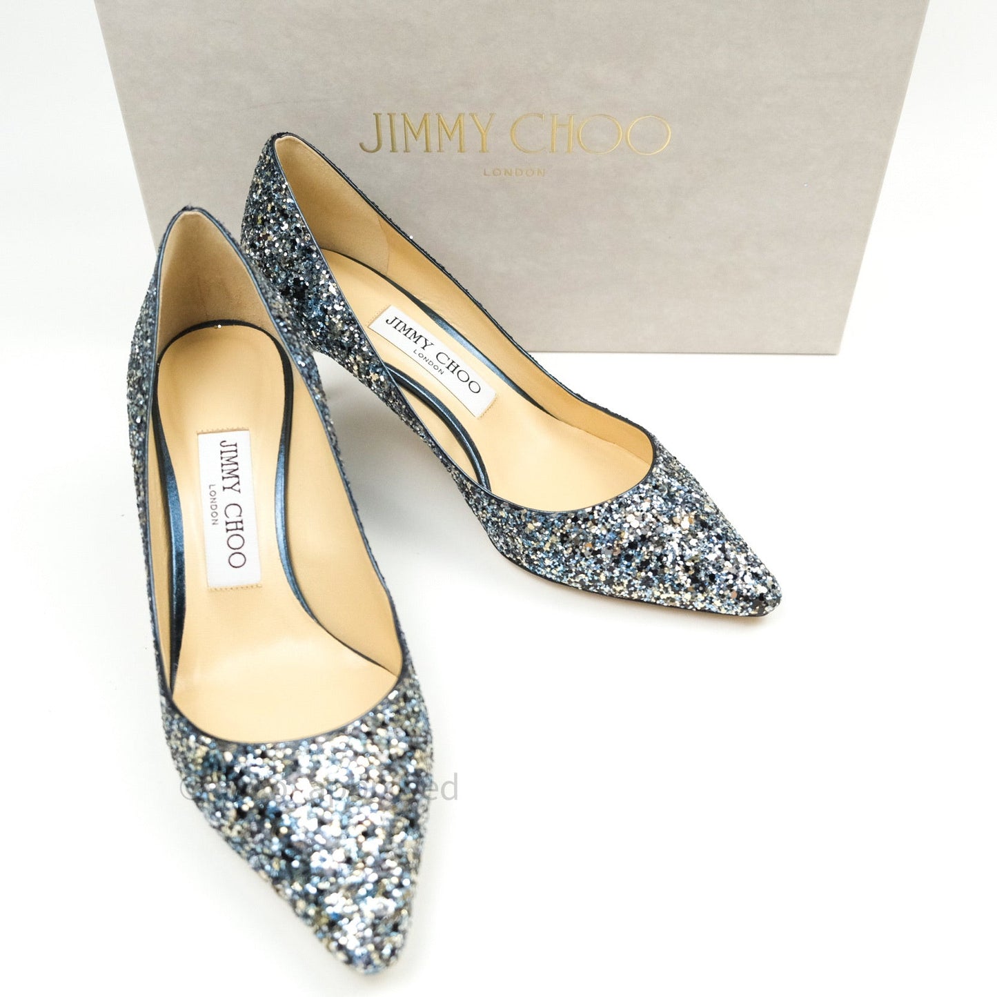 Jimmy Choo Electric Blue Mix Party Coarse Glitter Romy 60